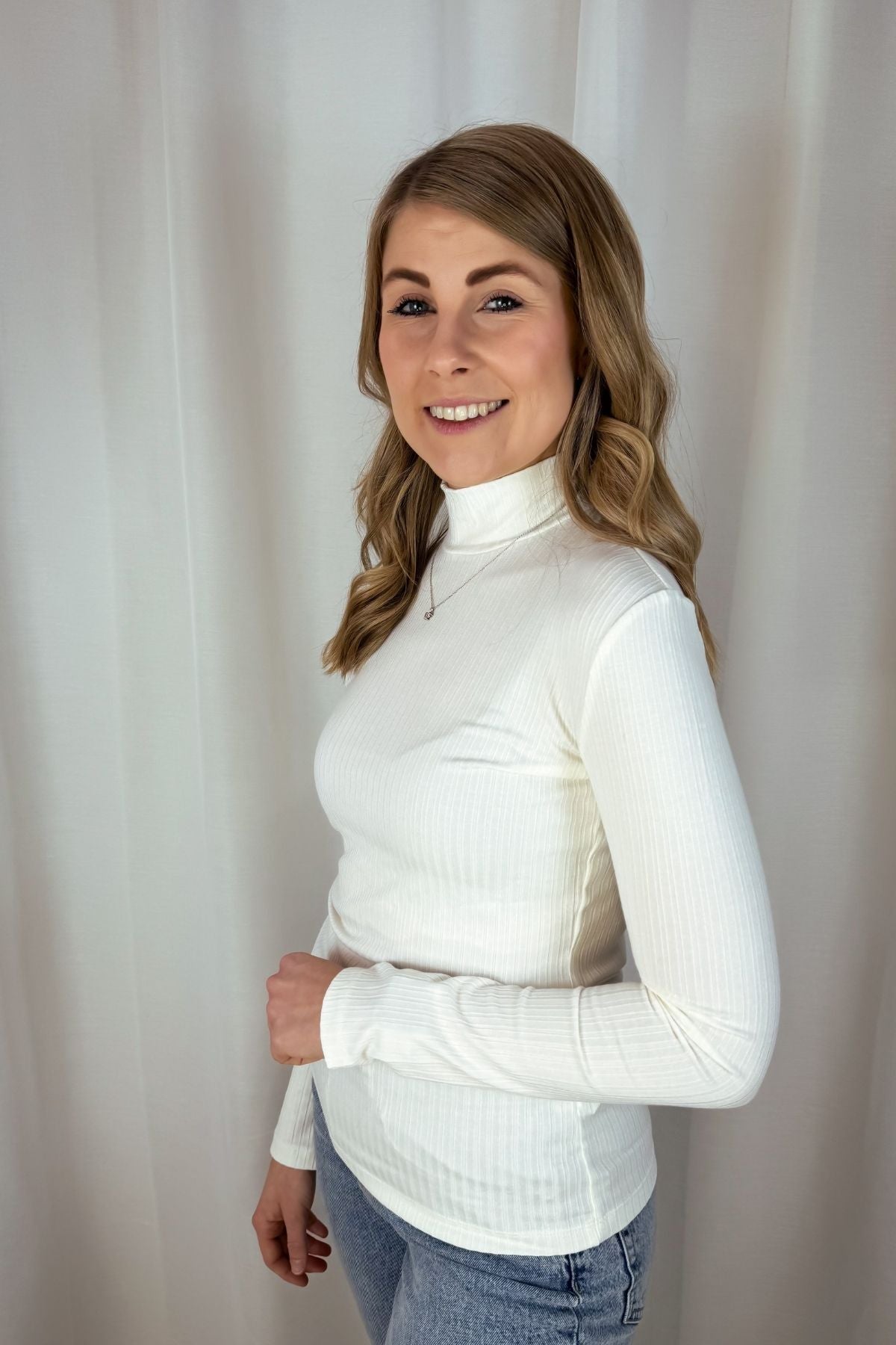 Longsleeve Manon - weiß & grau
