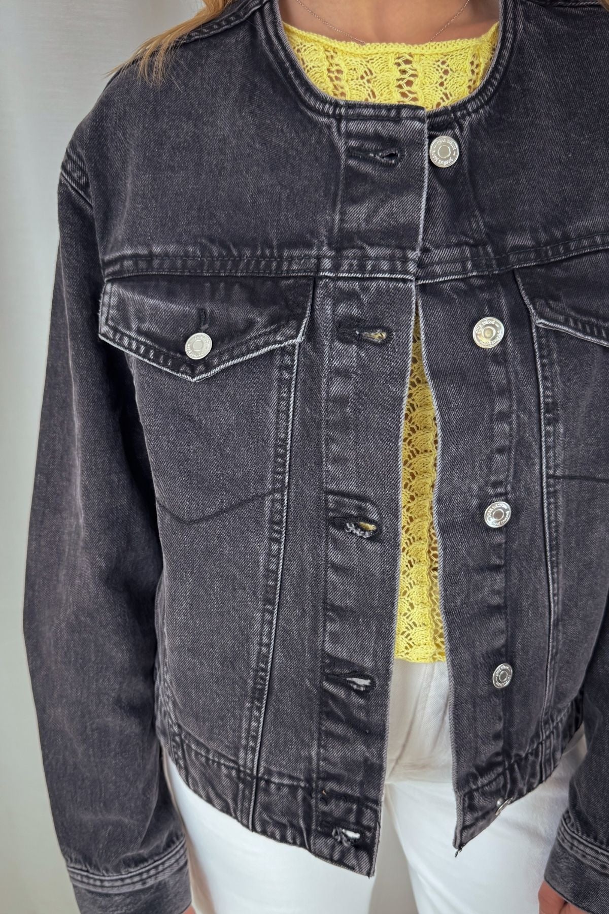Jeansjacke - offblack