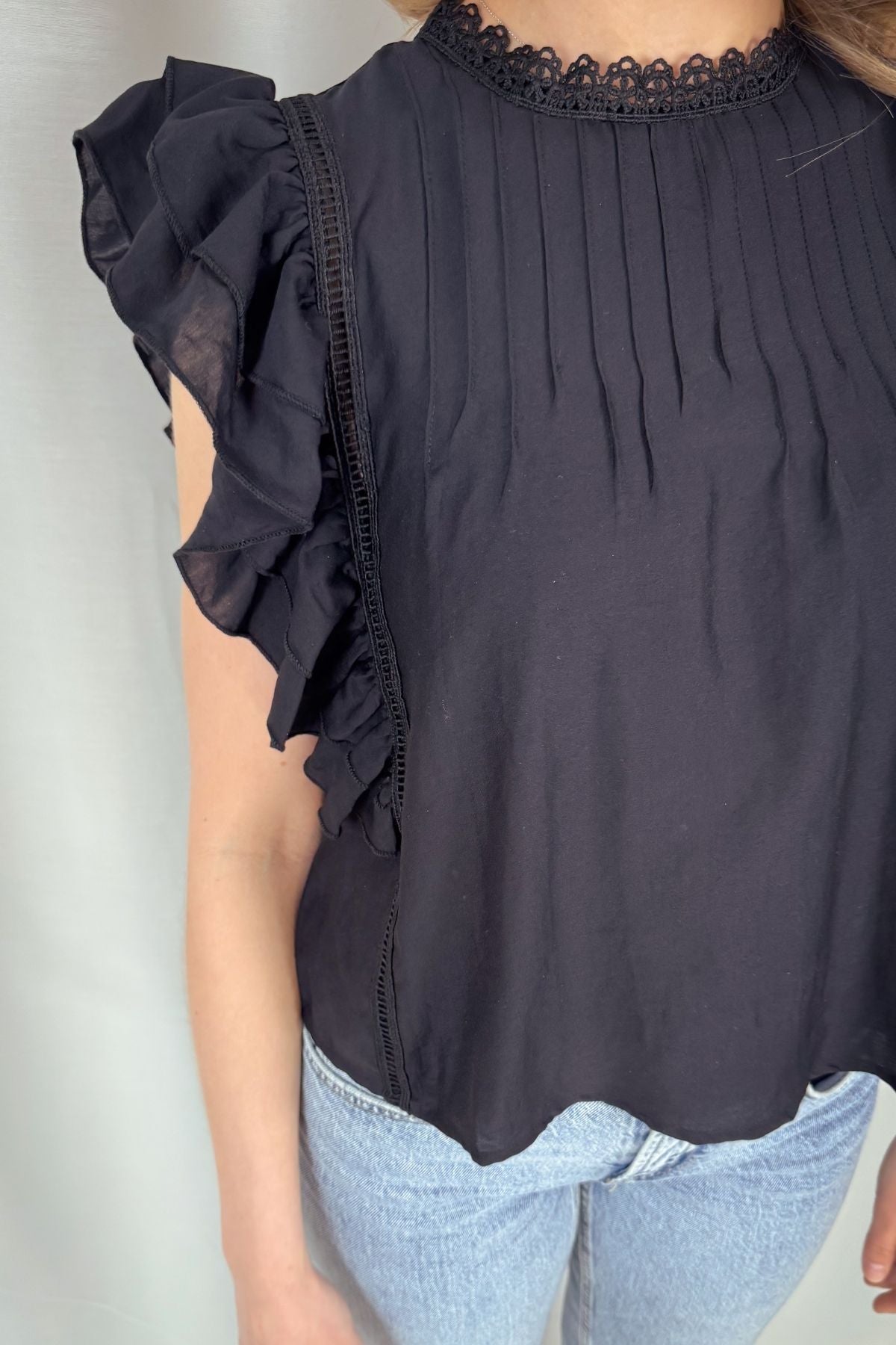 Top Frill - schwarz