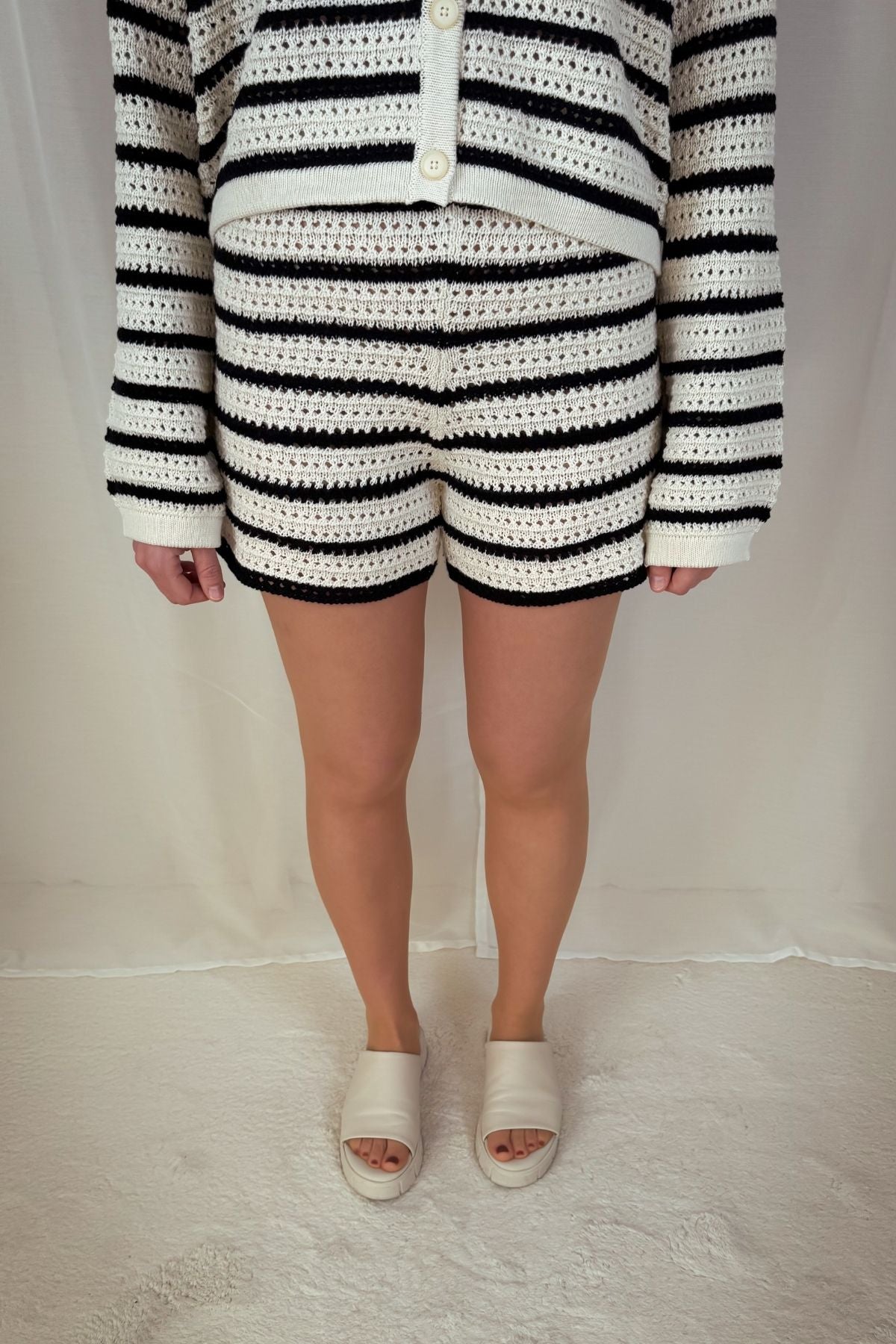 Shorts Heinke - beige gestreift