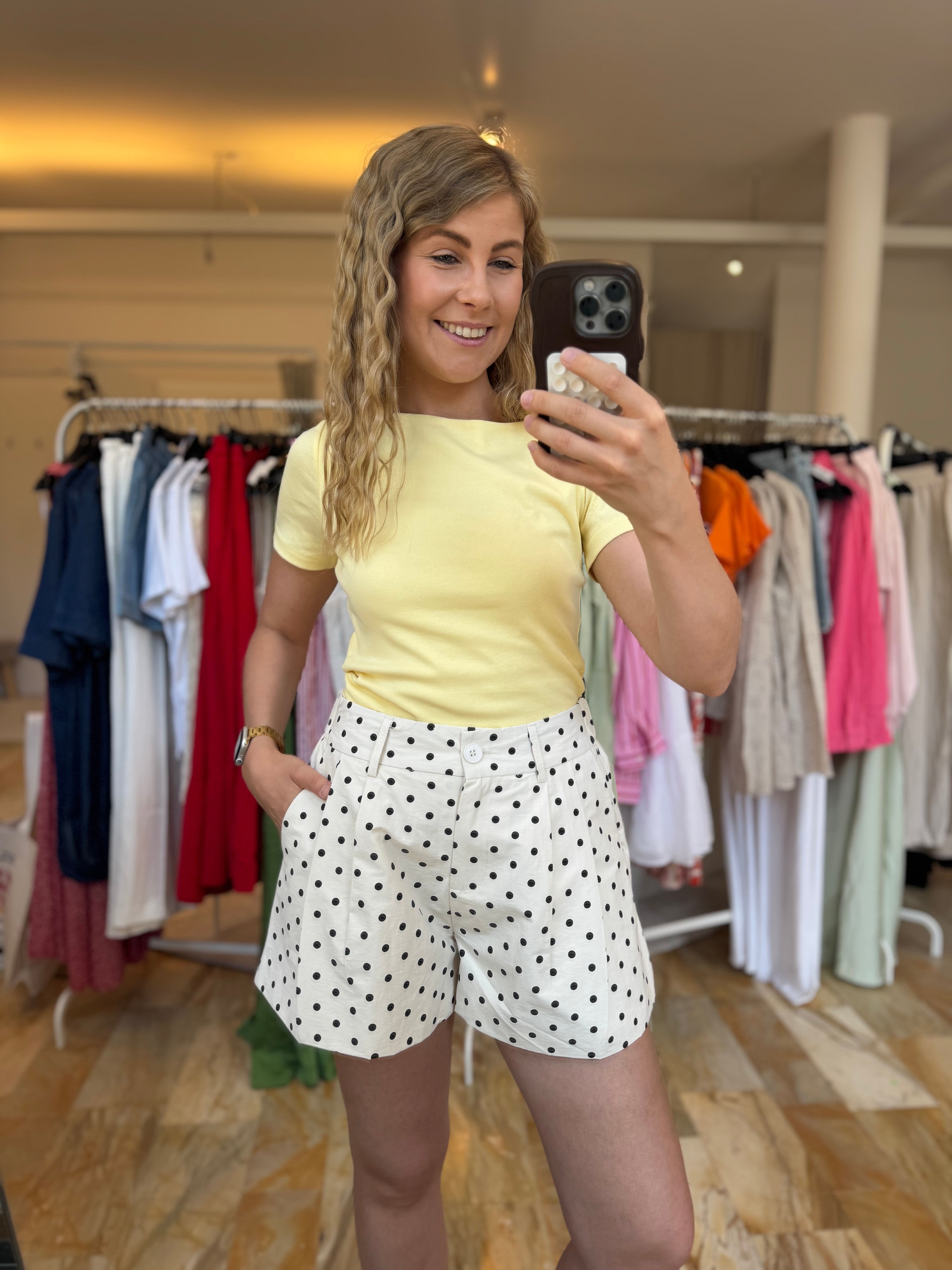 Shorts Polka Dots - creme