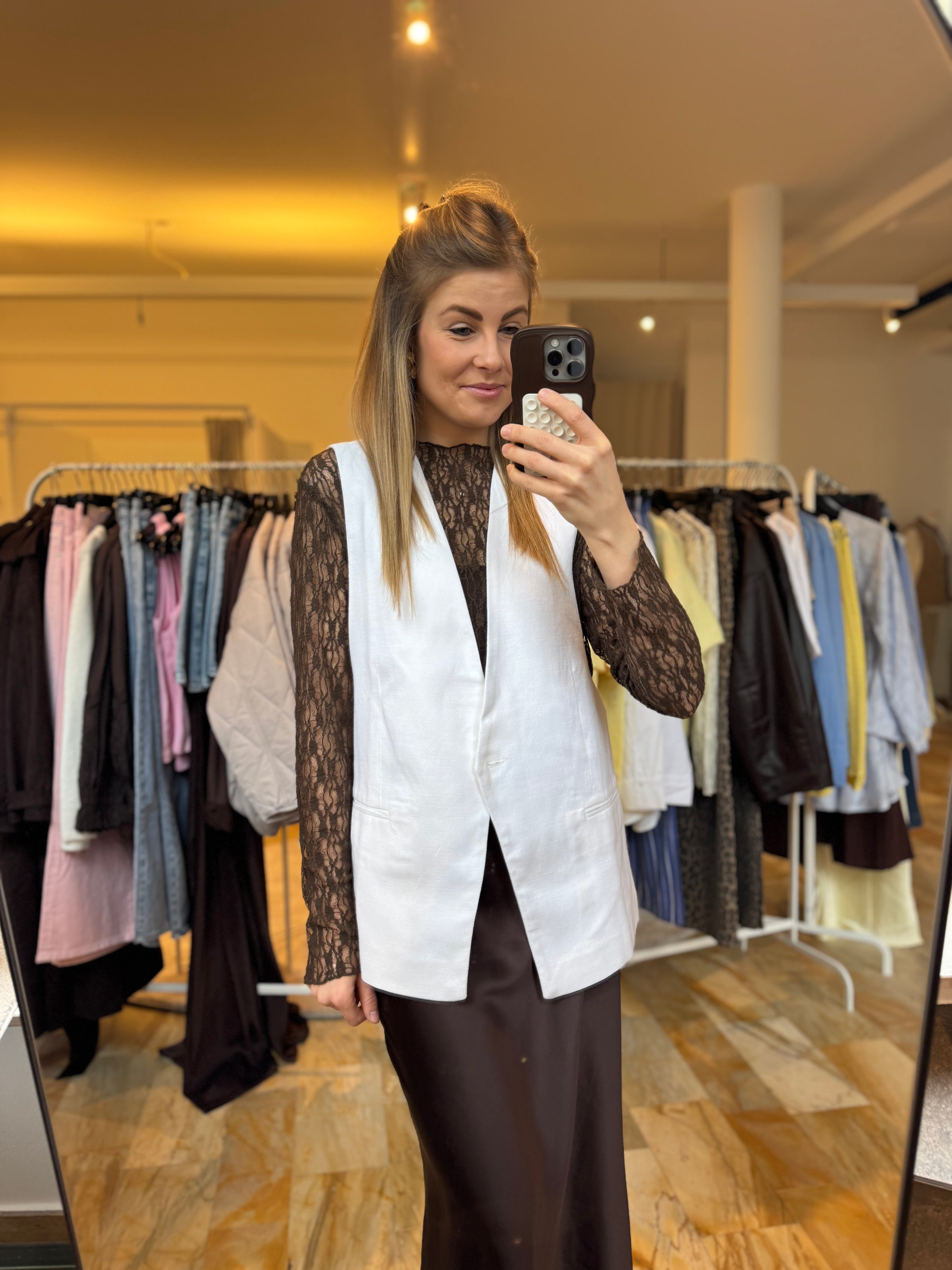 Langarm Spitzenshirt - verschiedene Farben