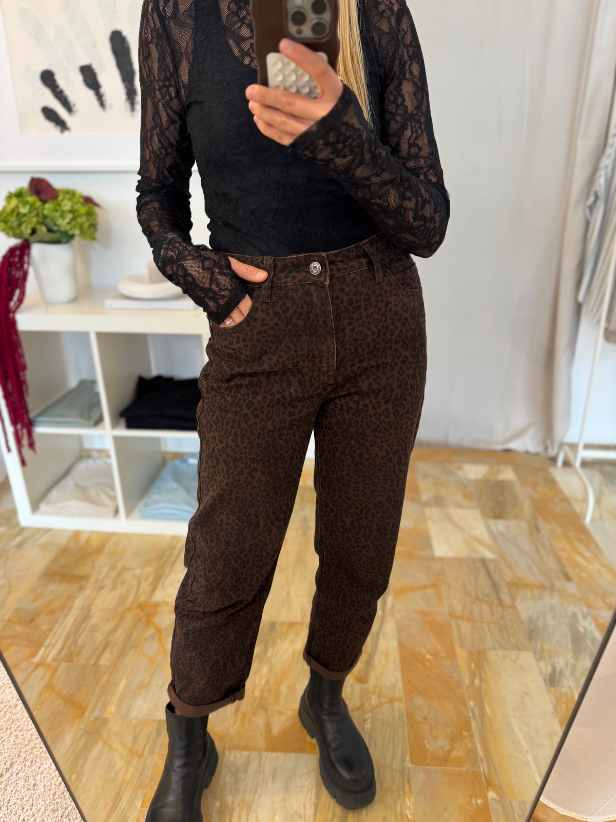 Mom Jeans schoko/leo