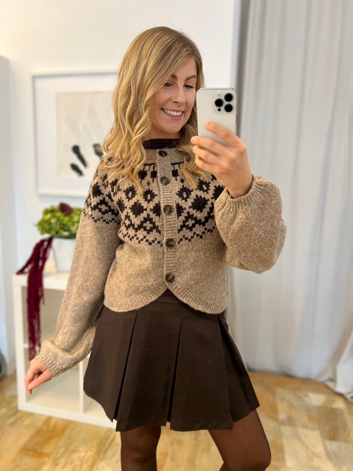 Knitted Cardigan - braun