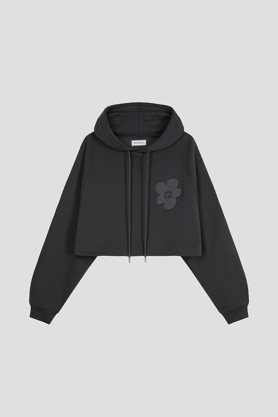 Koa Cropped Hoodie - Dark Iron