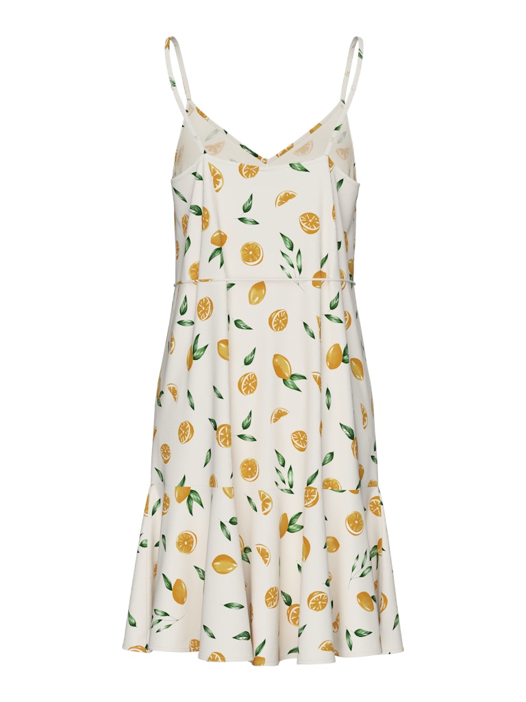 Kleid Nya - beige mit Orangen