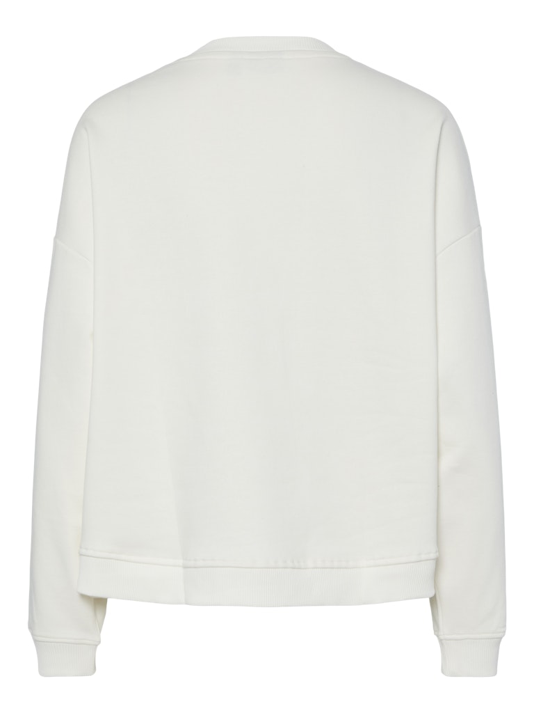 Sweater Tove - weiß mit Strickerei