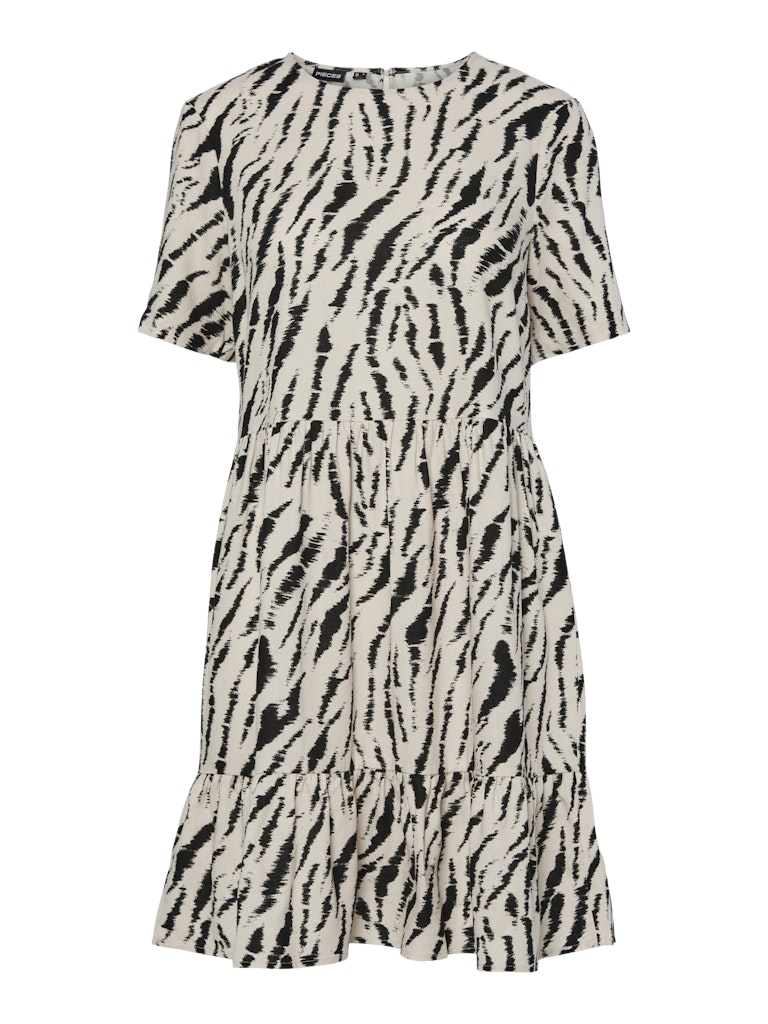 Kleid Tarlem - beige mit Zebramuster