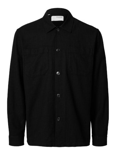 Leinen Overshirt Brody - schwarz