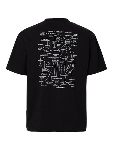 Printed T-Shirt - weiß/schwarz