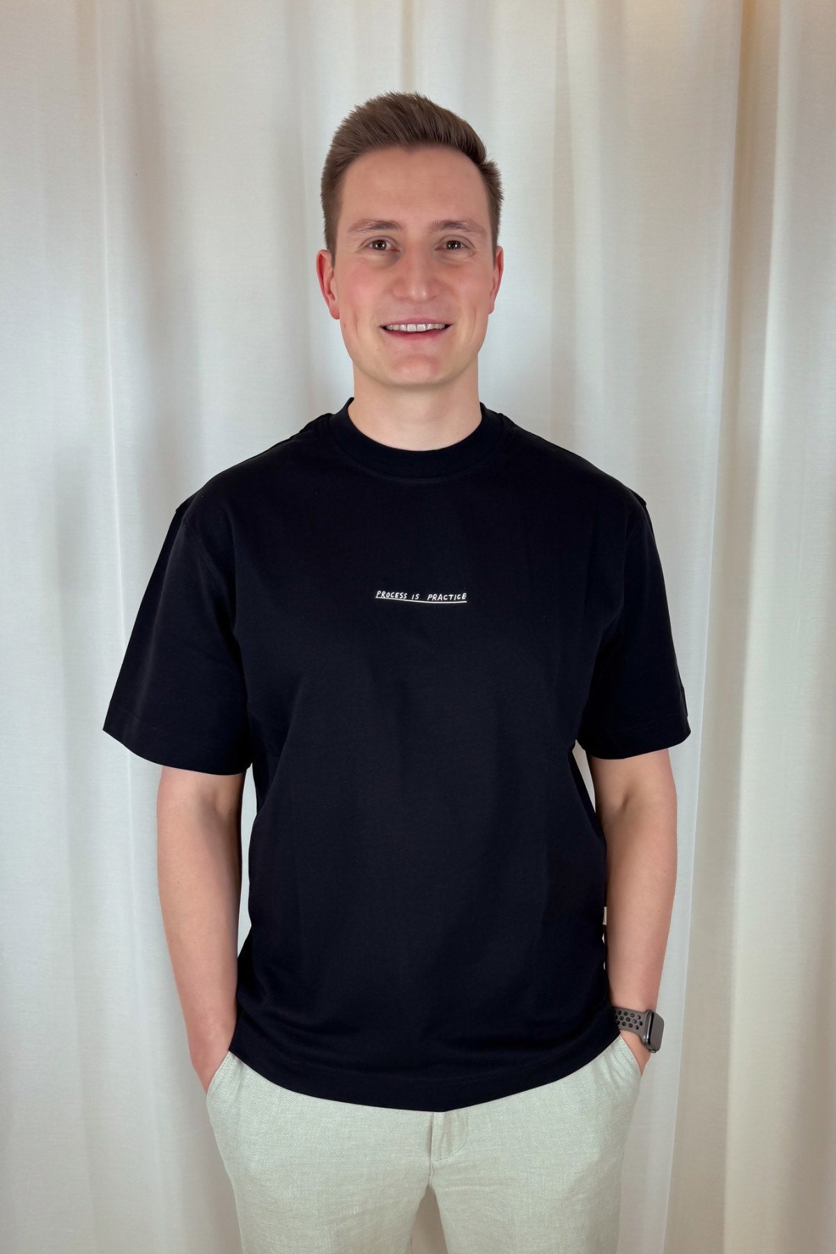 Printed T-Shirt - weiß/schwarz