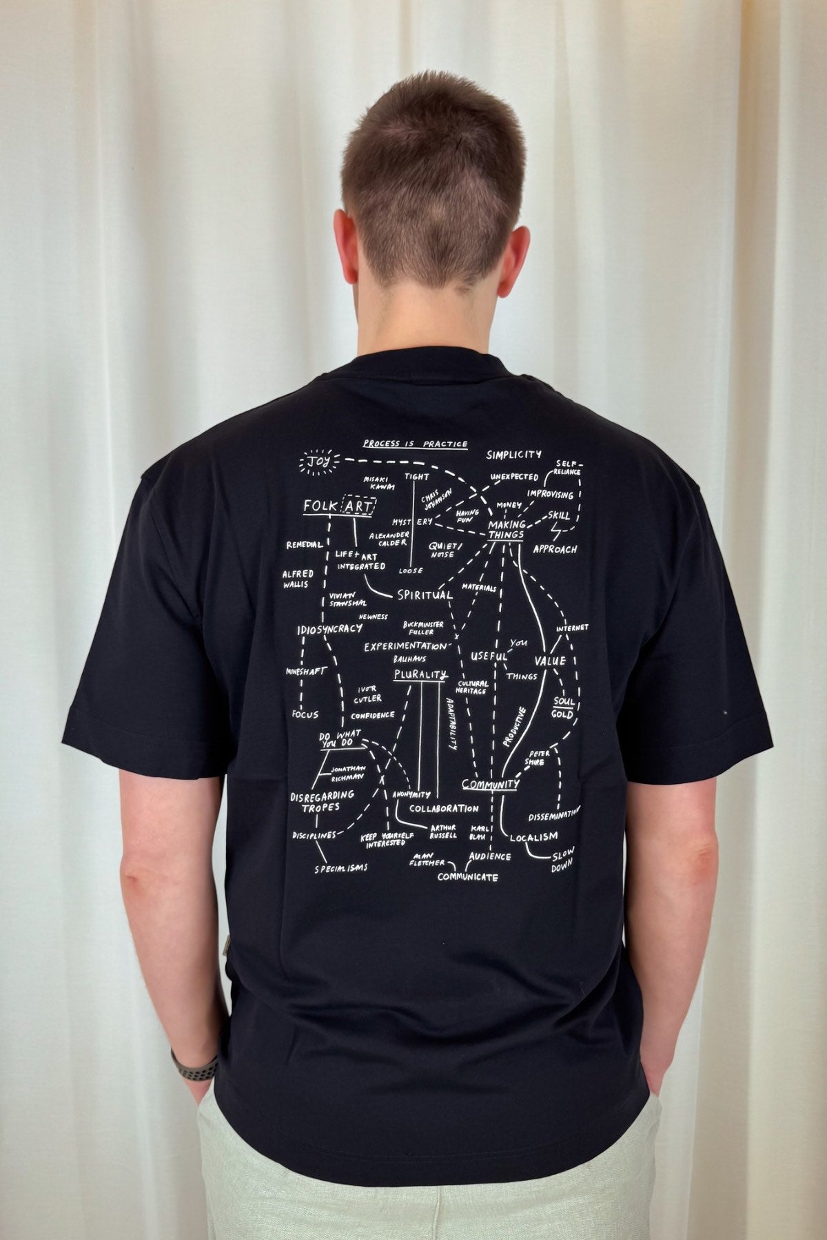 Printed T-Shirt - weiß/schwarz