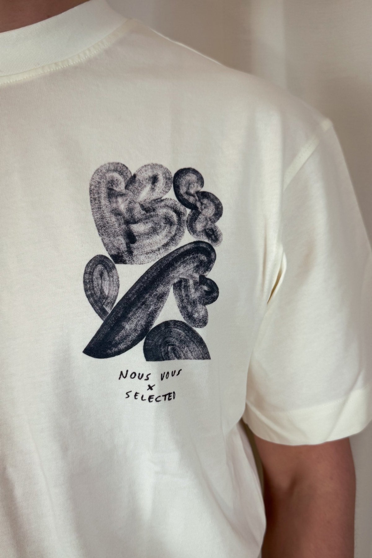 Printed T-Shirt - weiß/schwarz