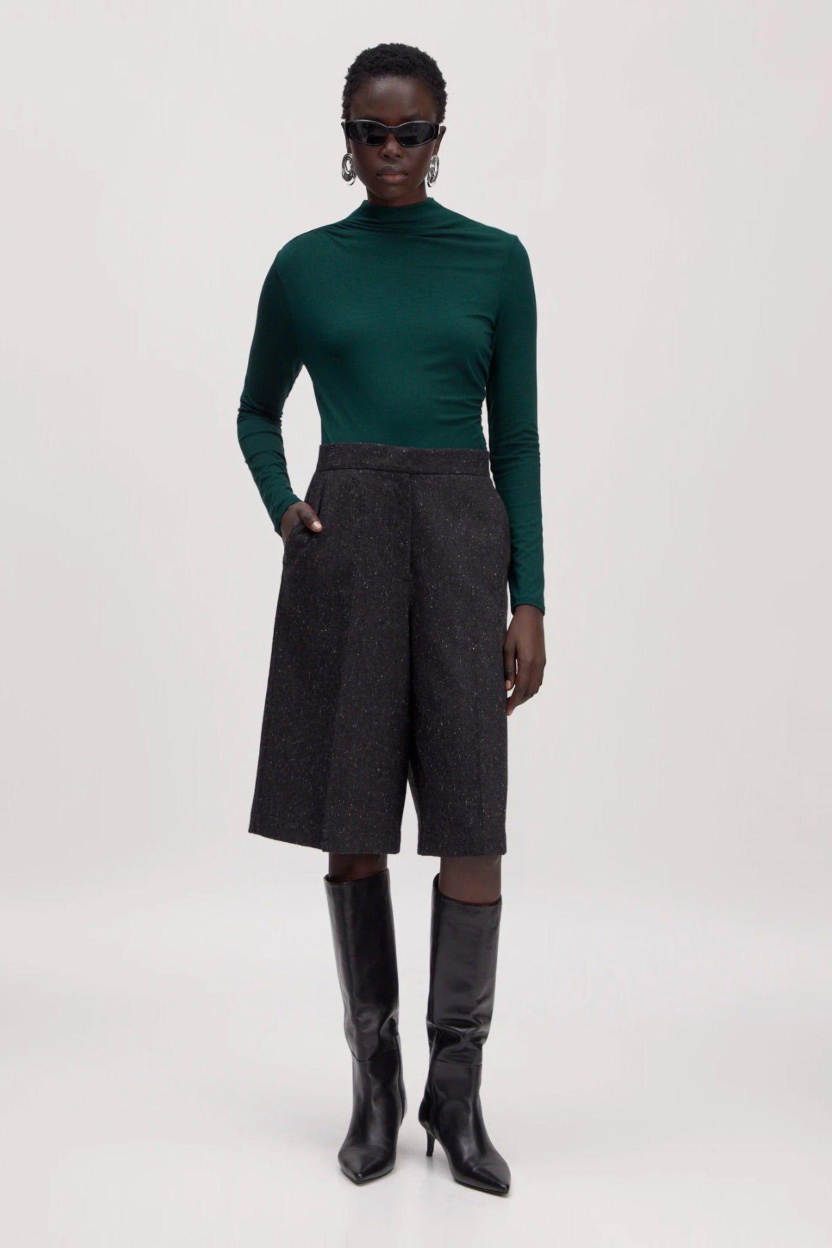 Lognsleeve Faye - dunkelgrün