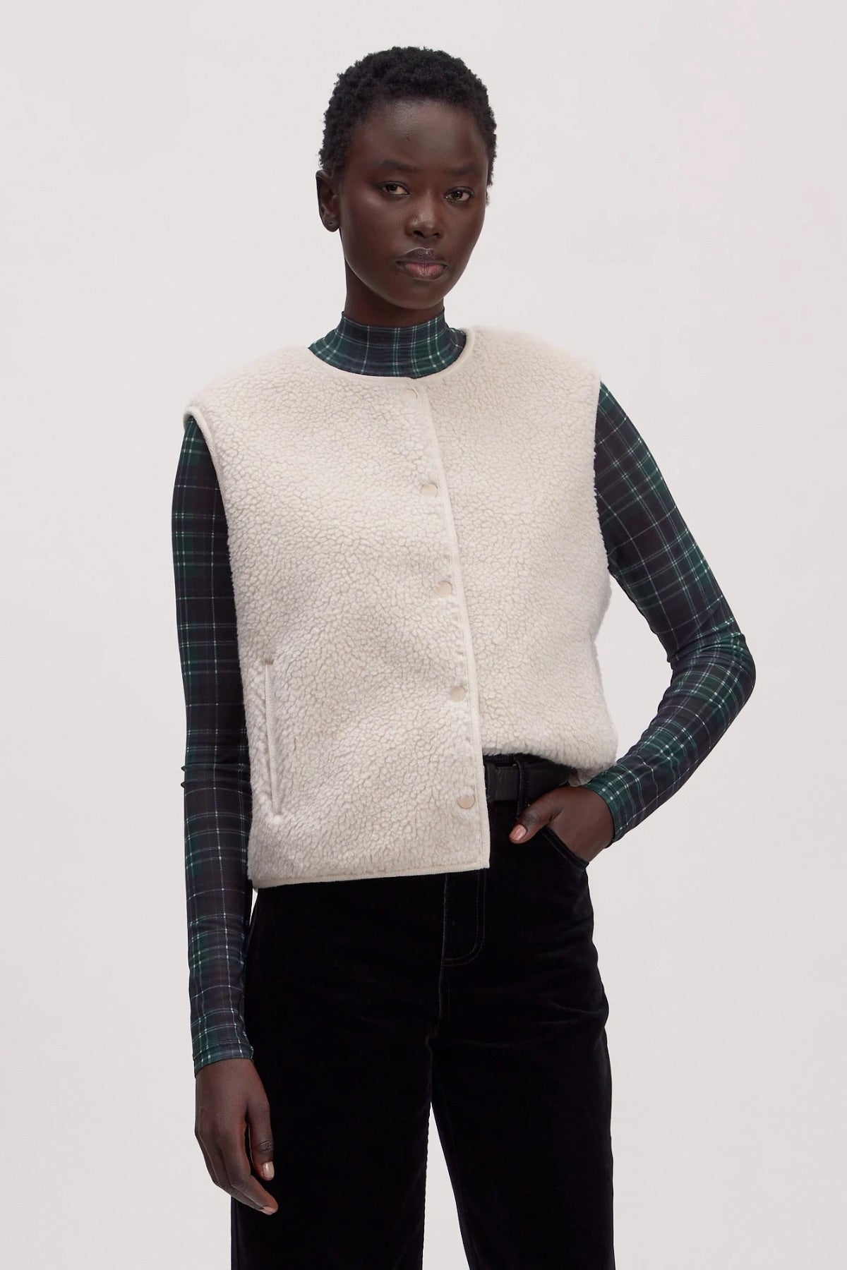 Teddyweste Harlow - creme