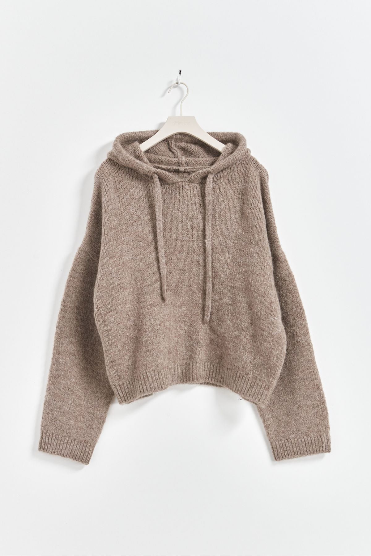Knitted Hoodie - Strickpullover- beige