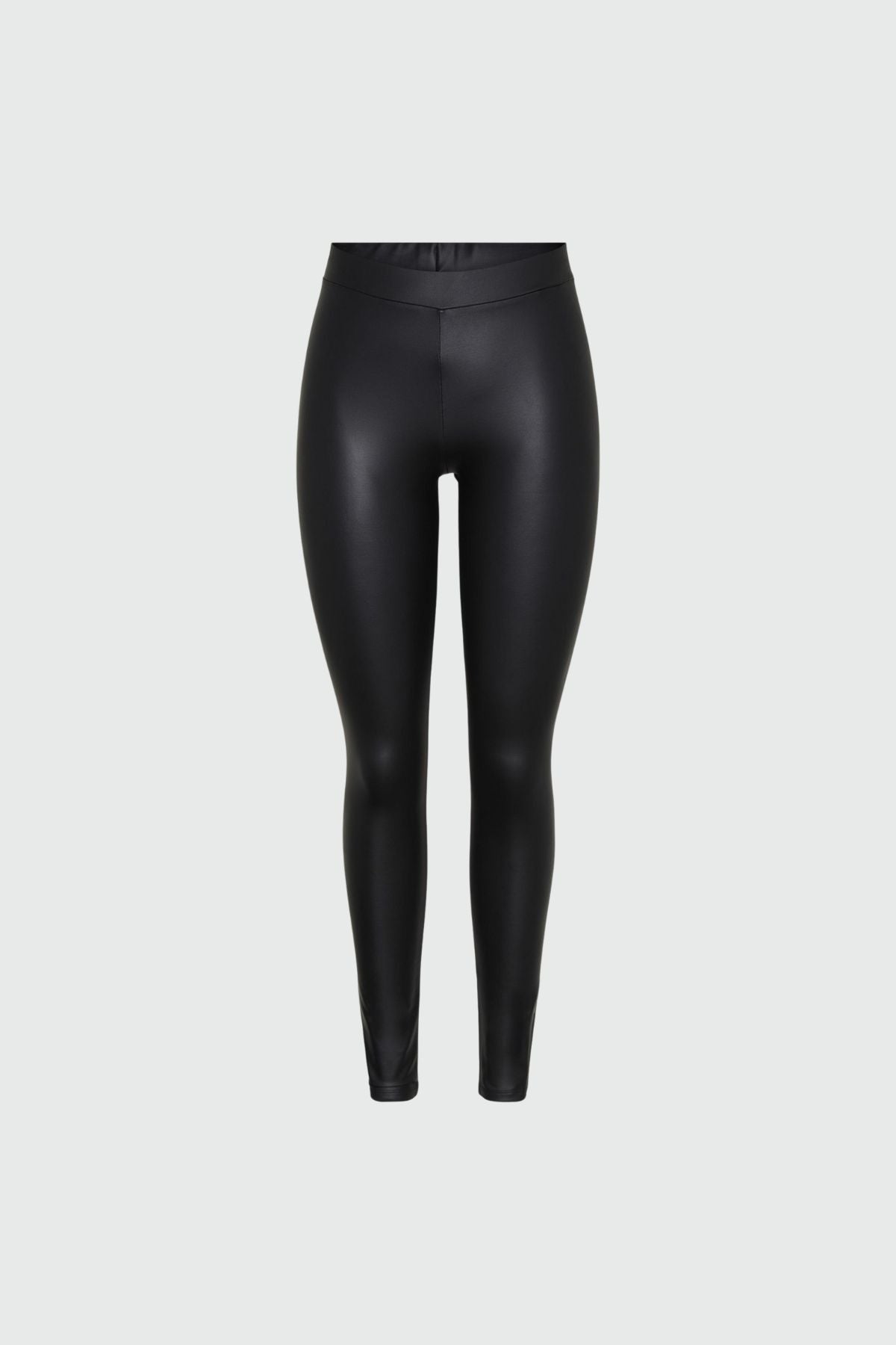 Leggings aus Lederimitat - Fleeceschicht innen