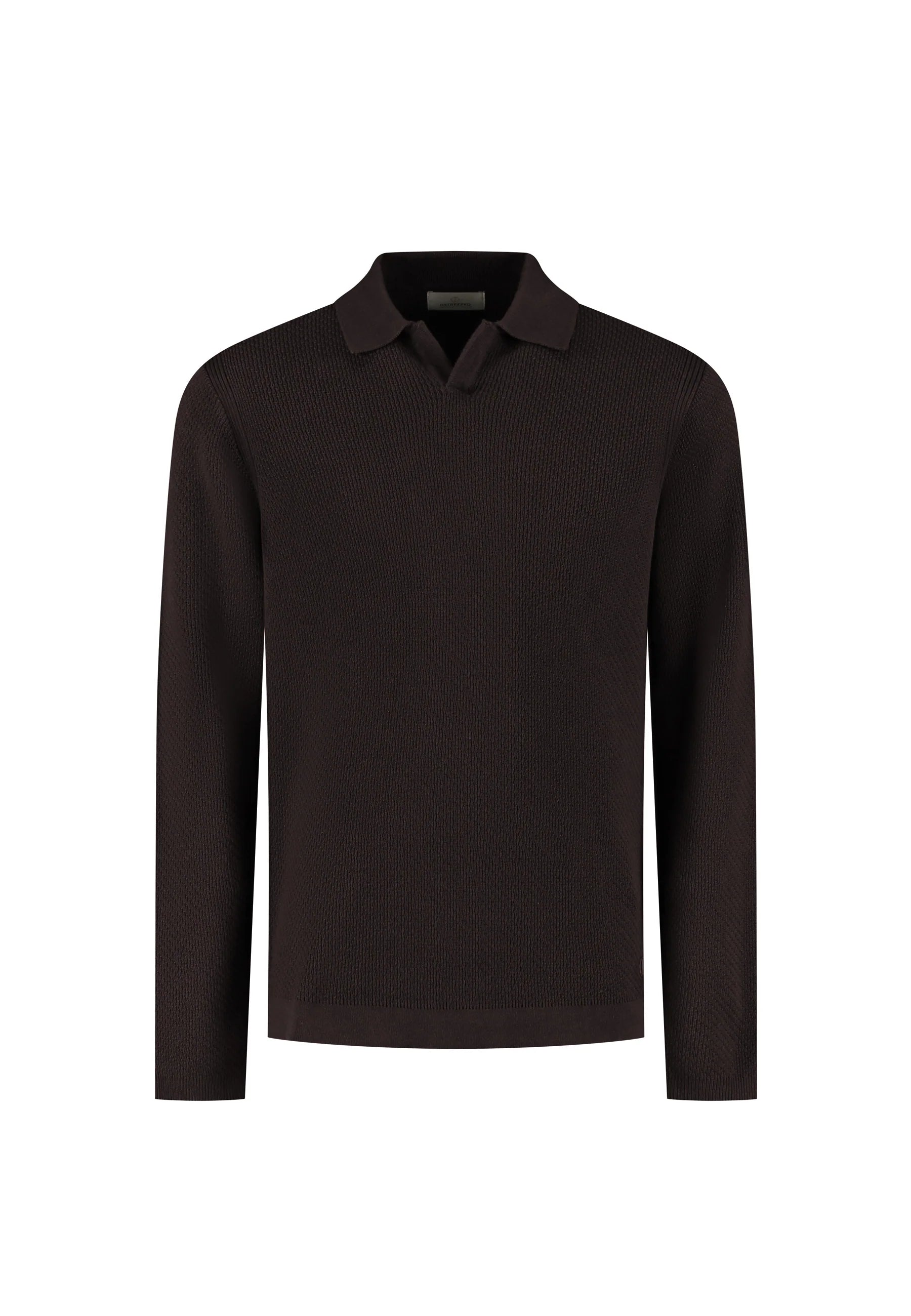 Longsleeve Polo Kostas - dunkelbraun