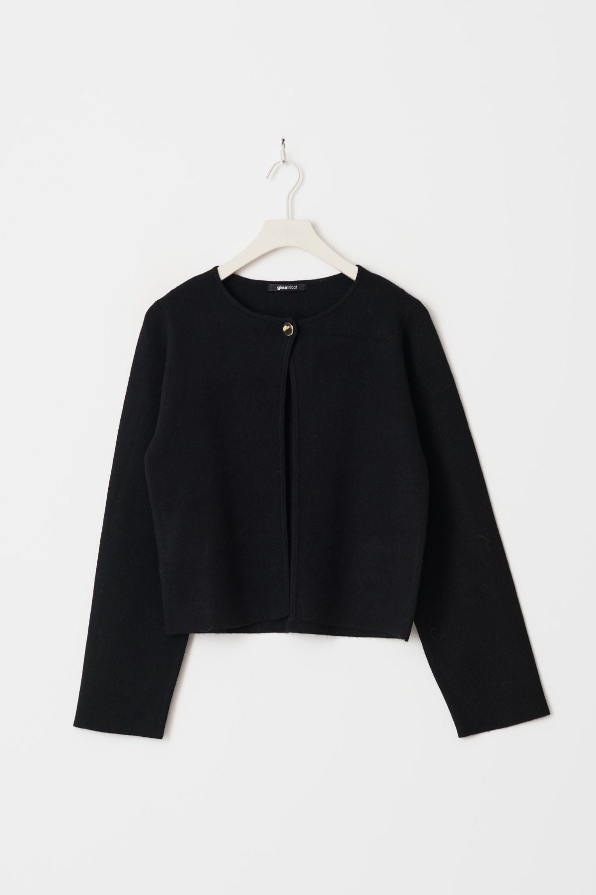 One Button Strickcardigan - schwarz