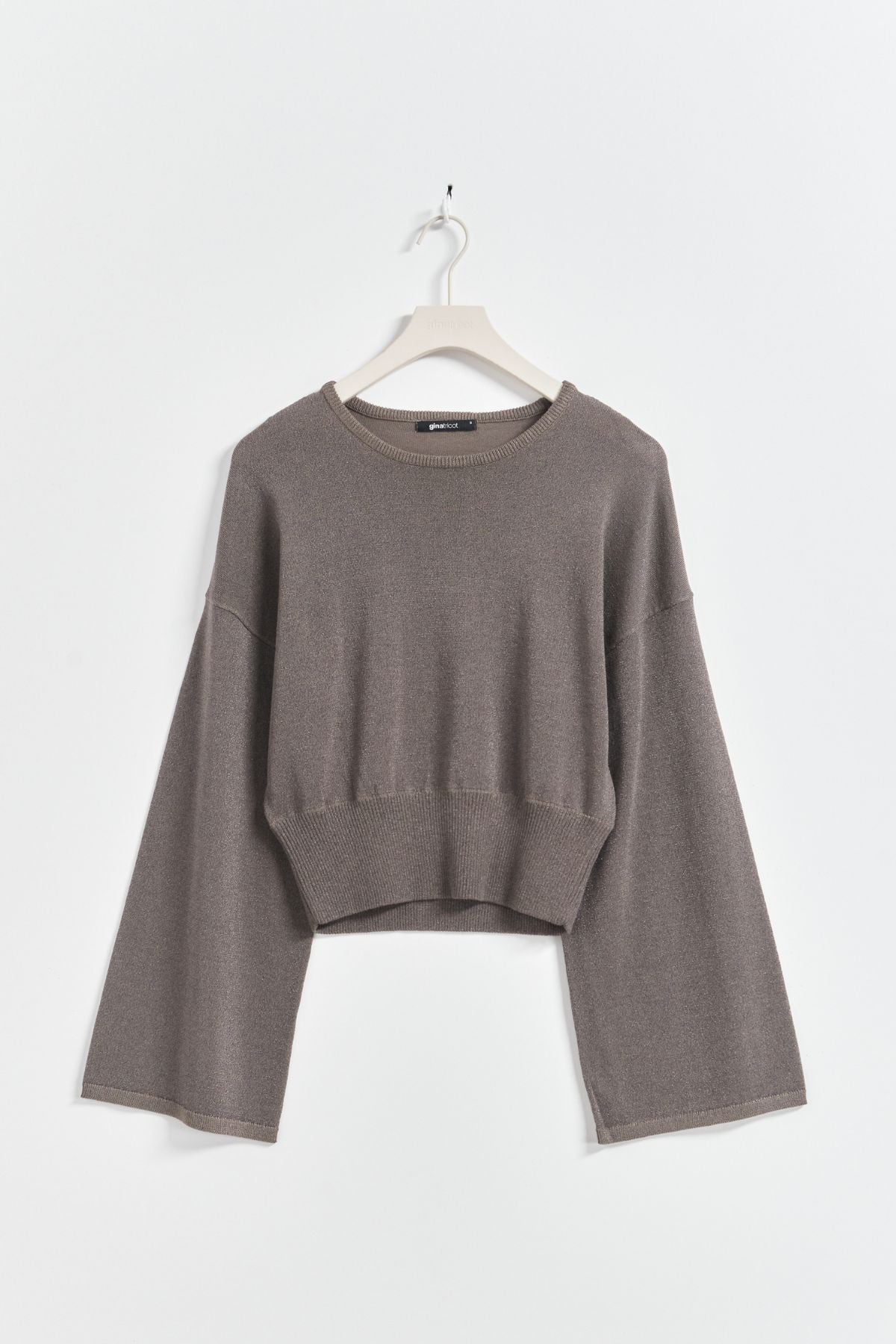 Knitted metallic Sweater - Strickpullover - beige