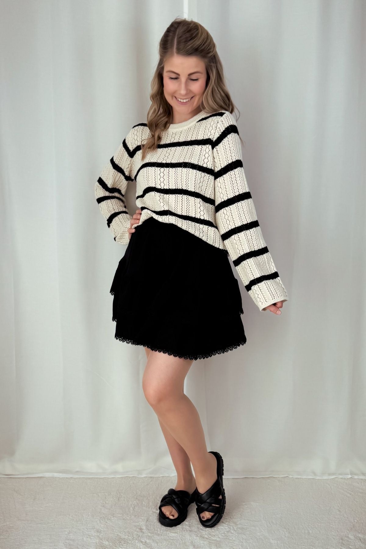 Boho Mini-Rock - schwarz