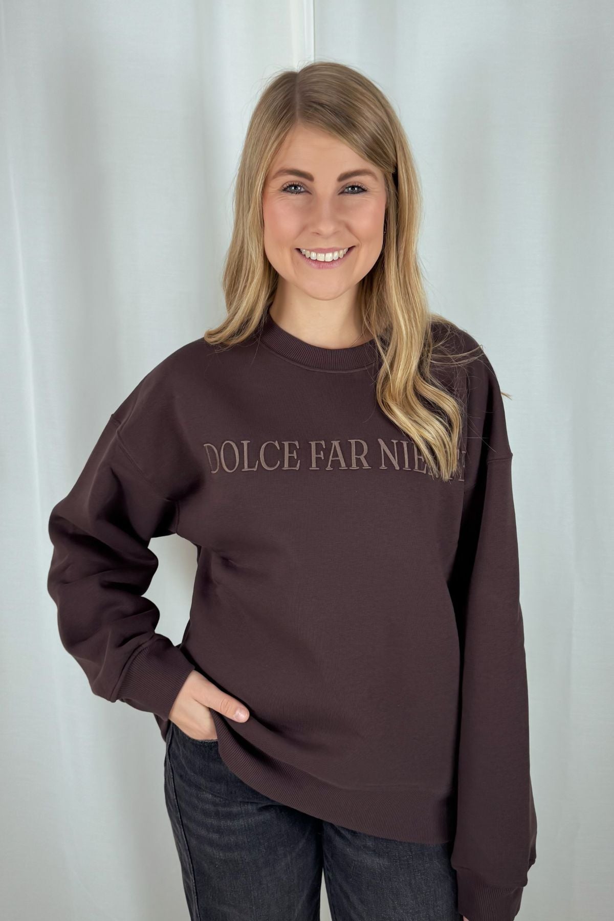 Sweater Dolce far niente - braun