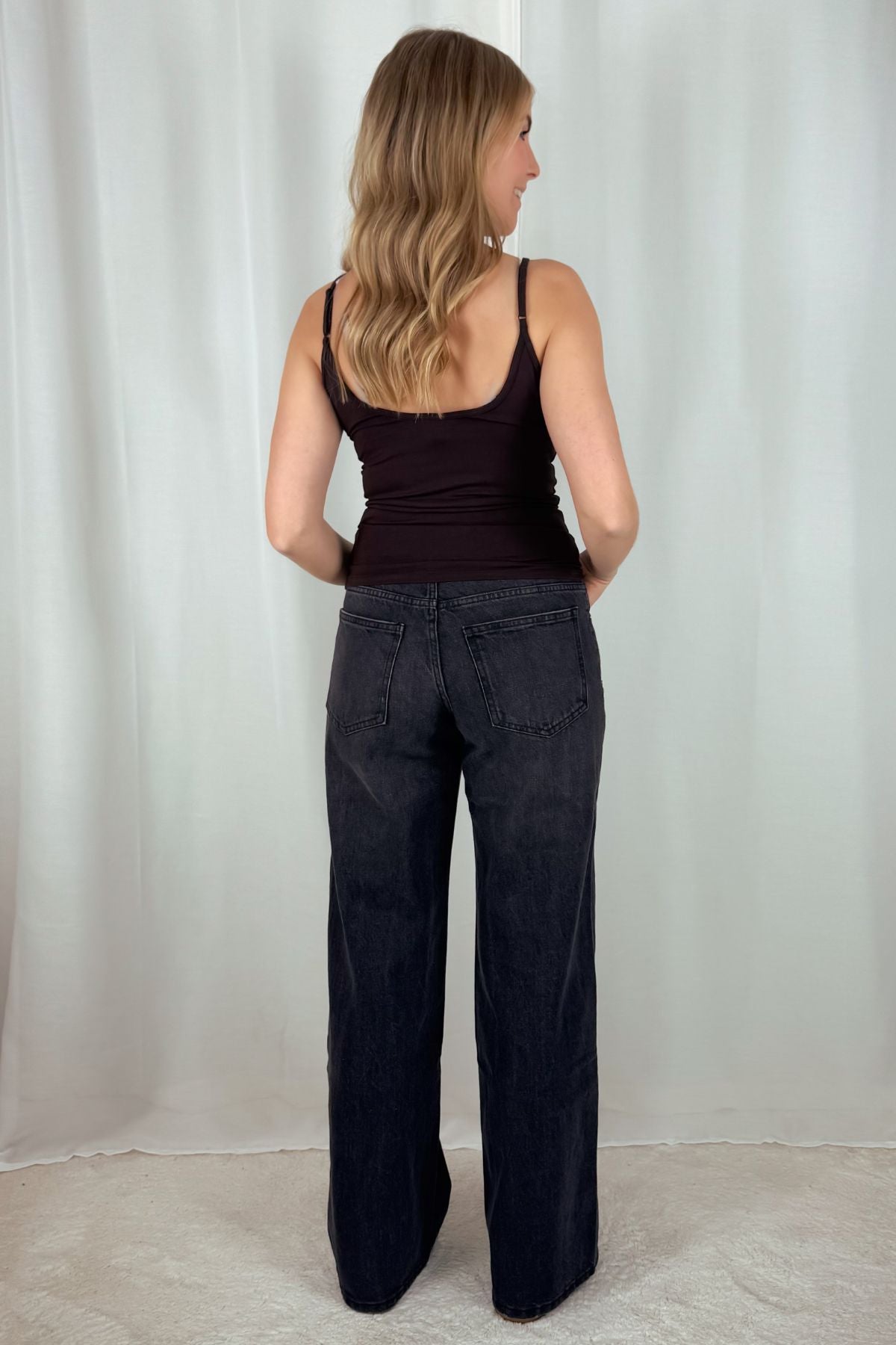 Jeans - Weite Passform - offblack
