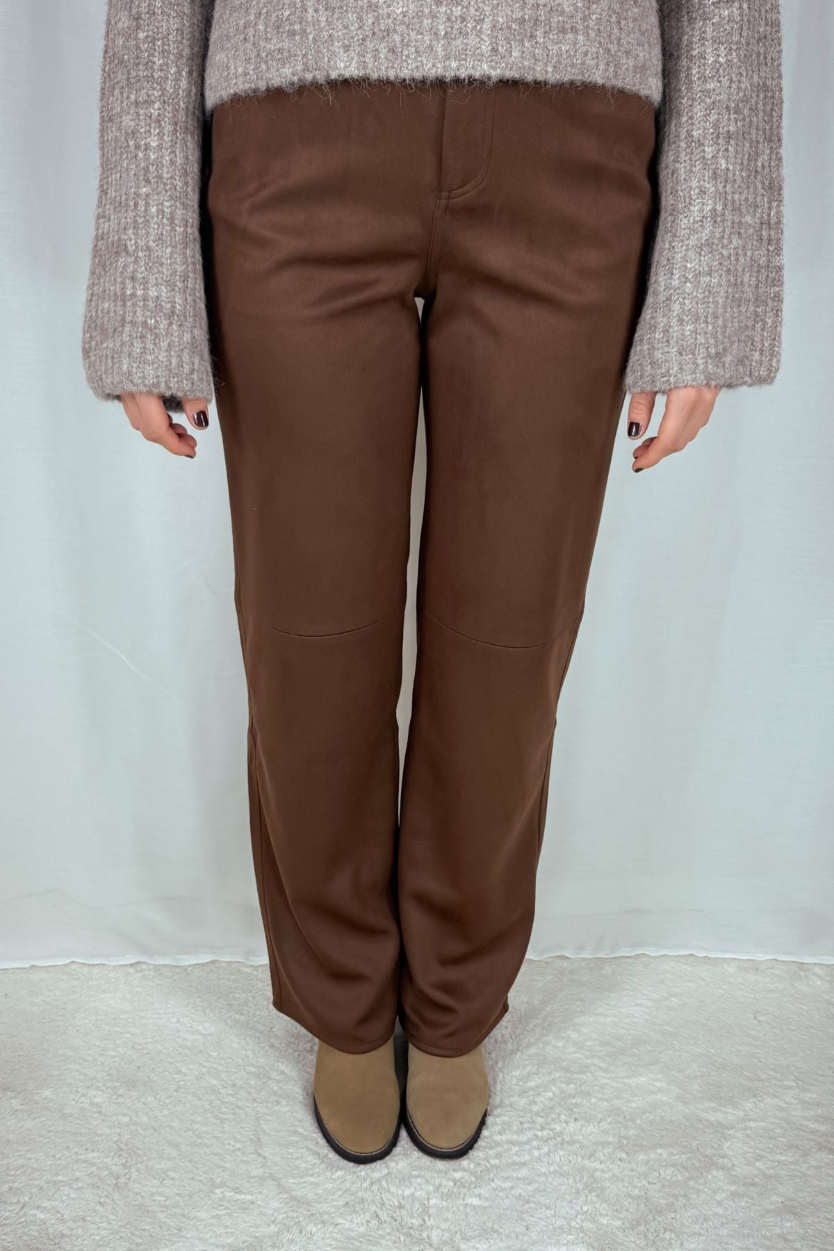 Suede-Hose Celina - braun