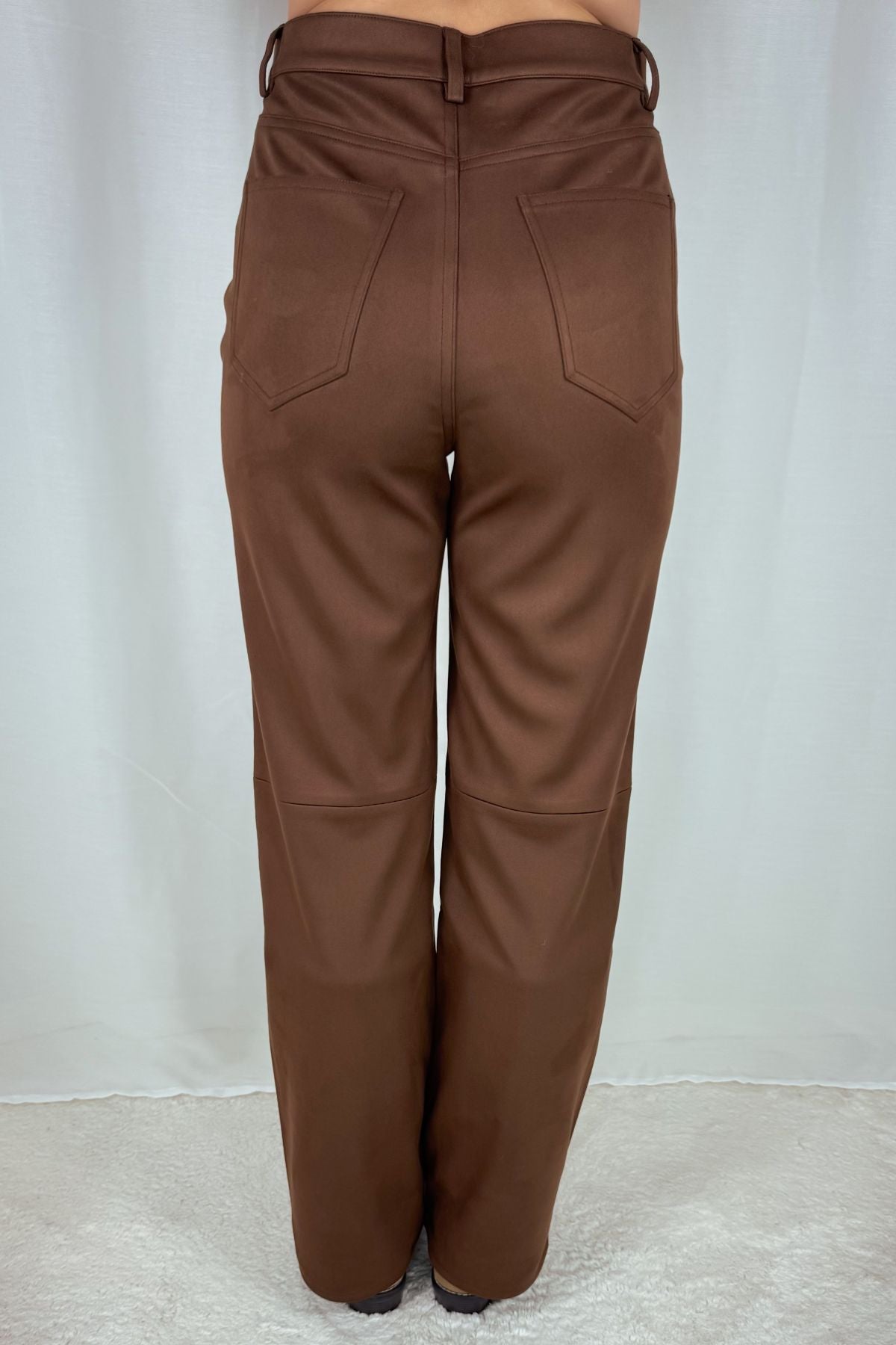 Suede-Hose Celina - braun