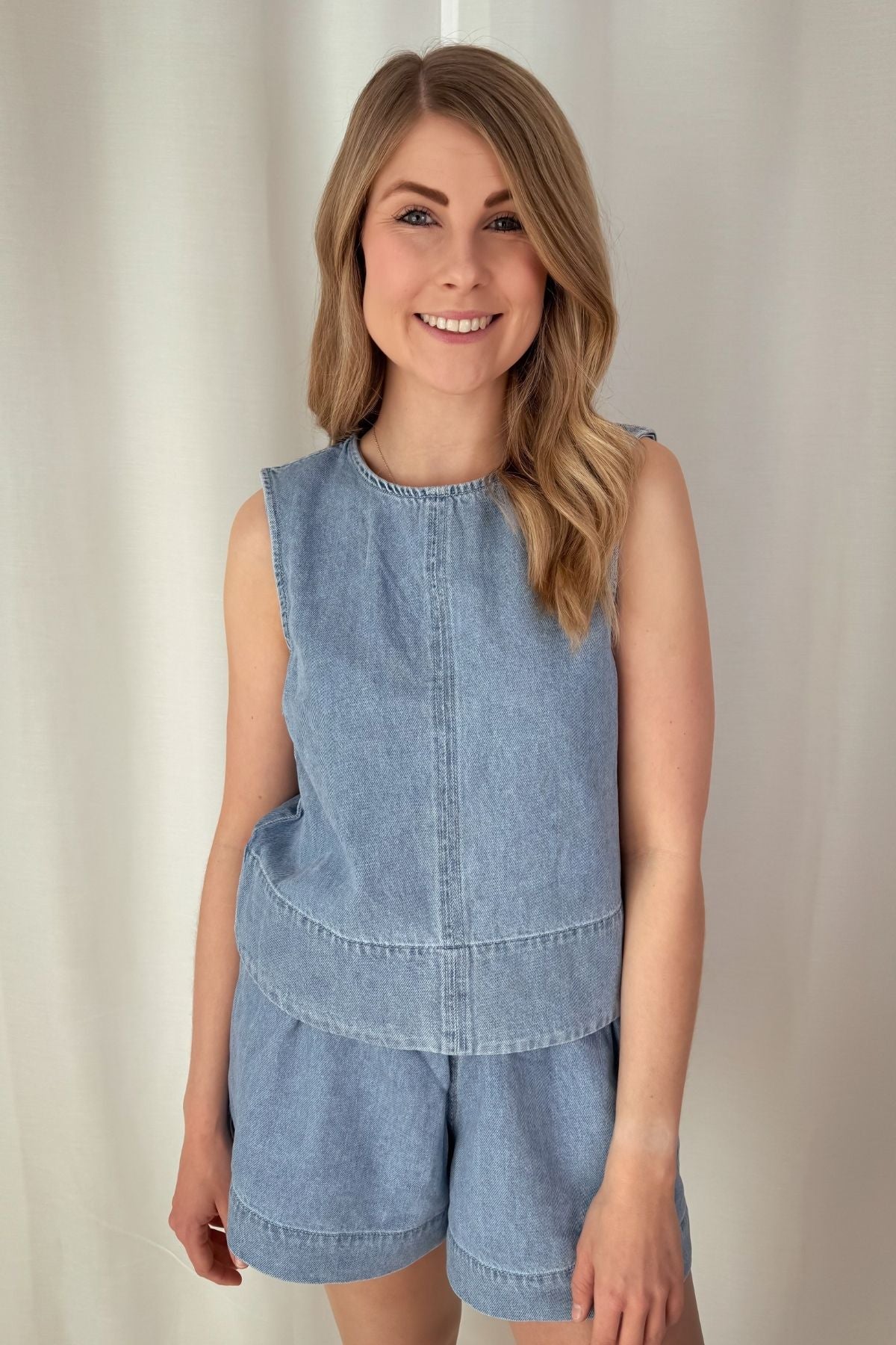 Jeans-Top Flora - hellblau
