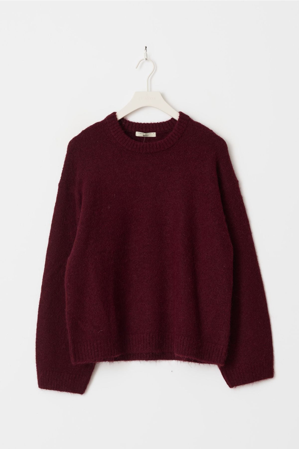 Strickpullover mit Rundhals - burgunder