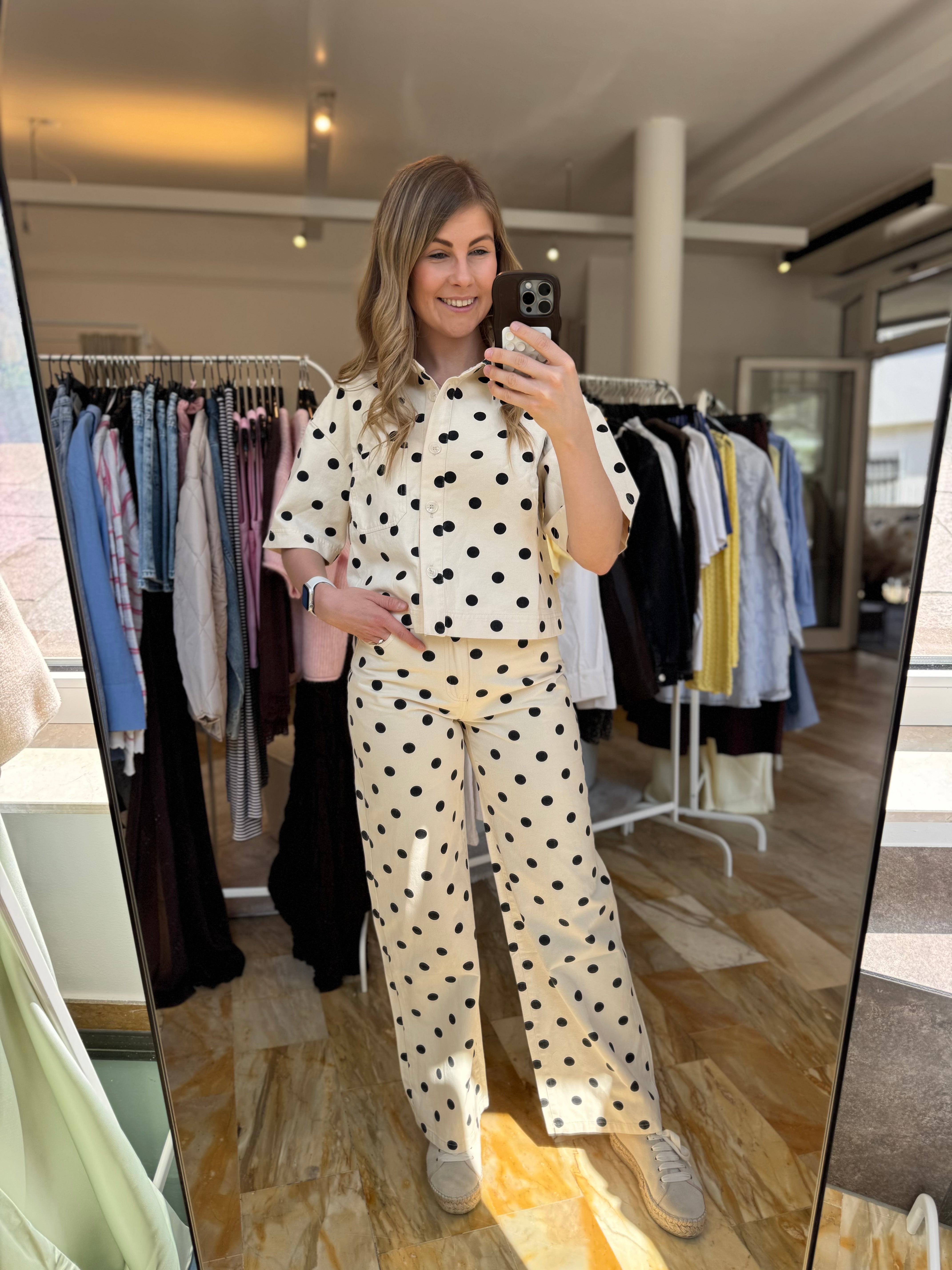 Hose Polka Dots - beige