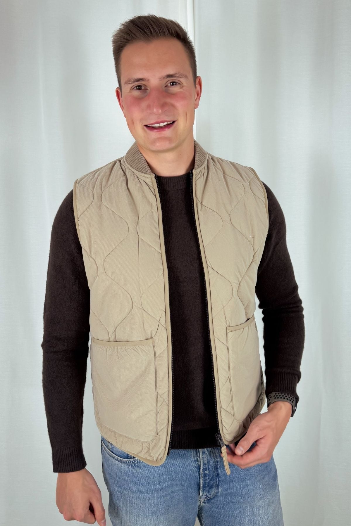 Steppweste Ives beige