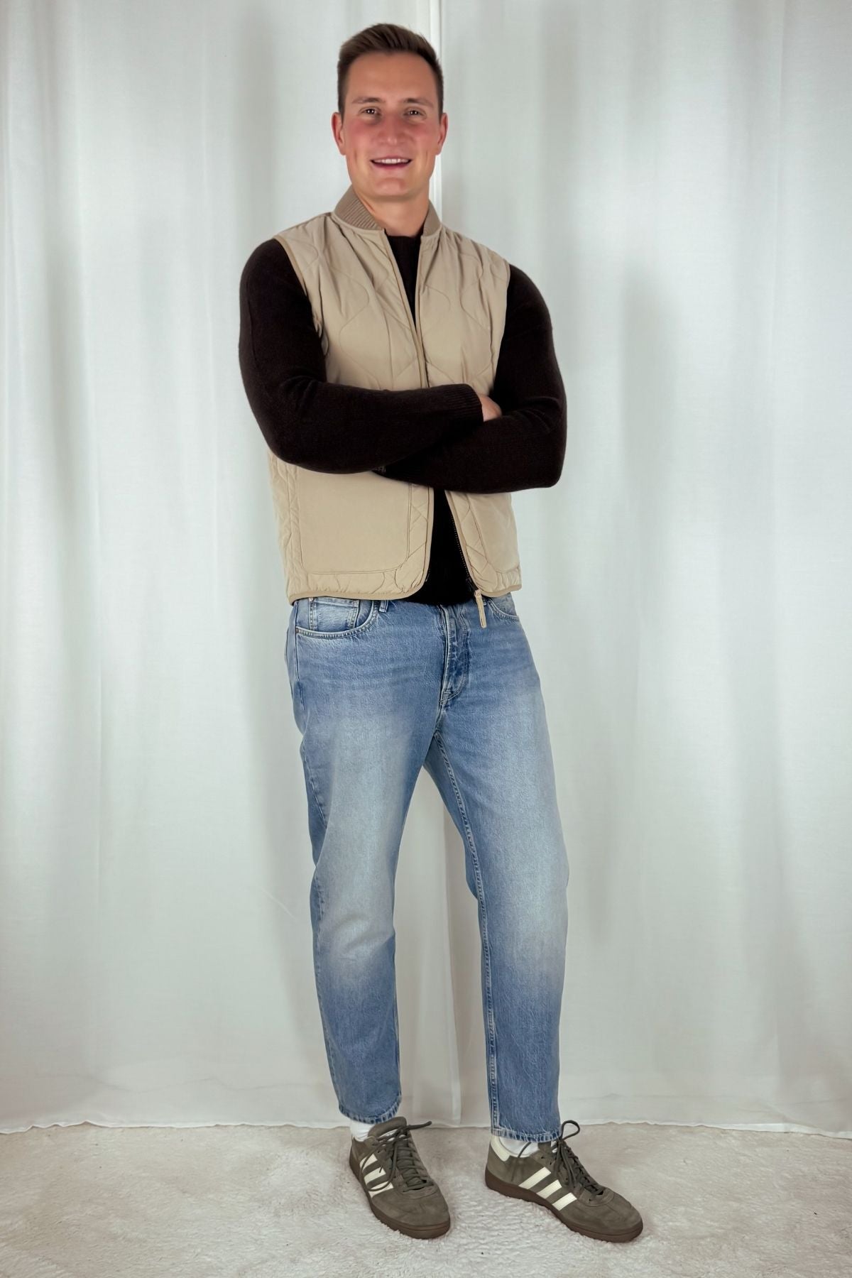 Steppweste Ives beige