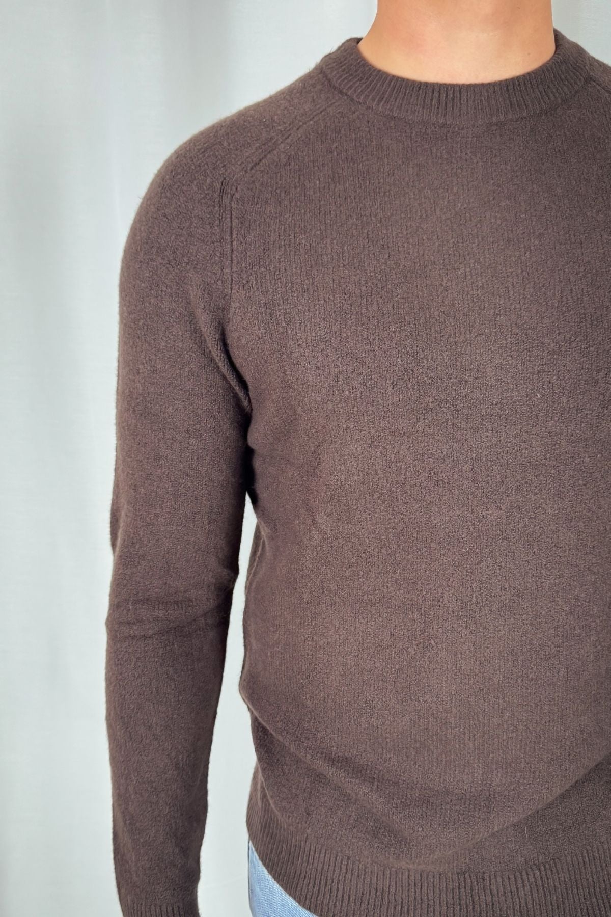 Crewneck Strickpullover Yvain - dunkelbraun