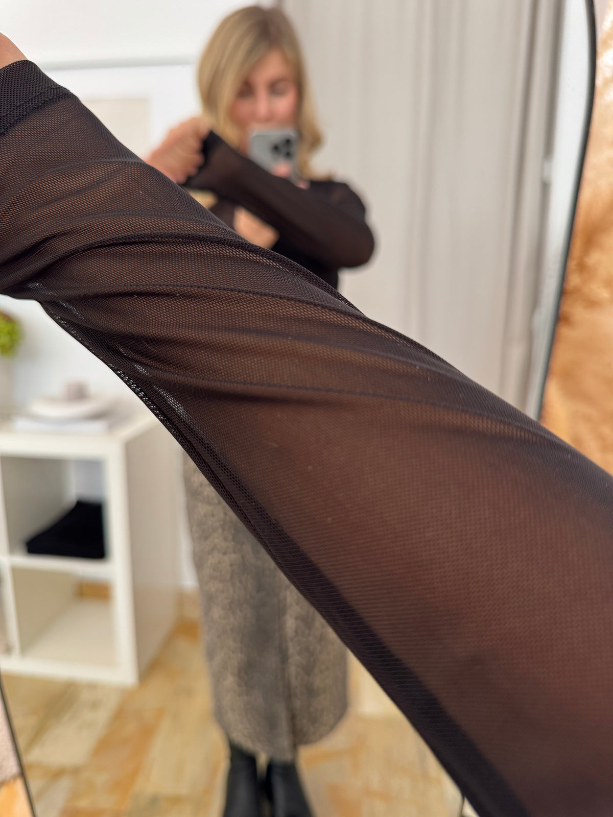 Mesh Longsleeve Inge - schwarz