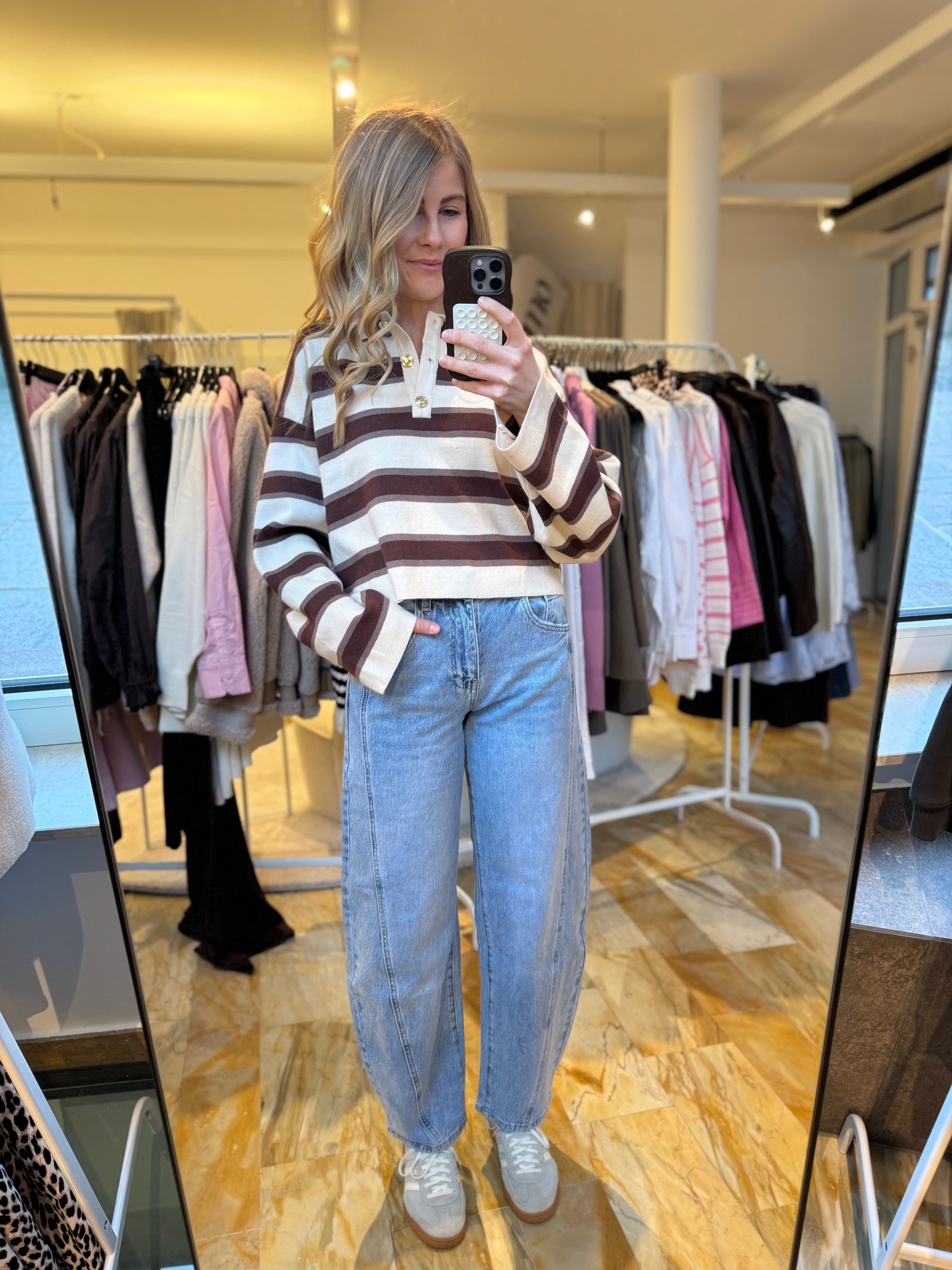 Barrel Jeans - hellblau