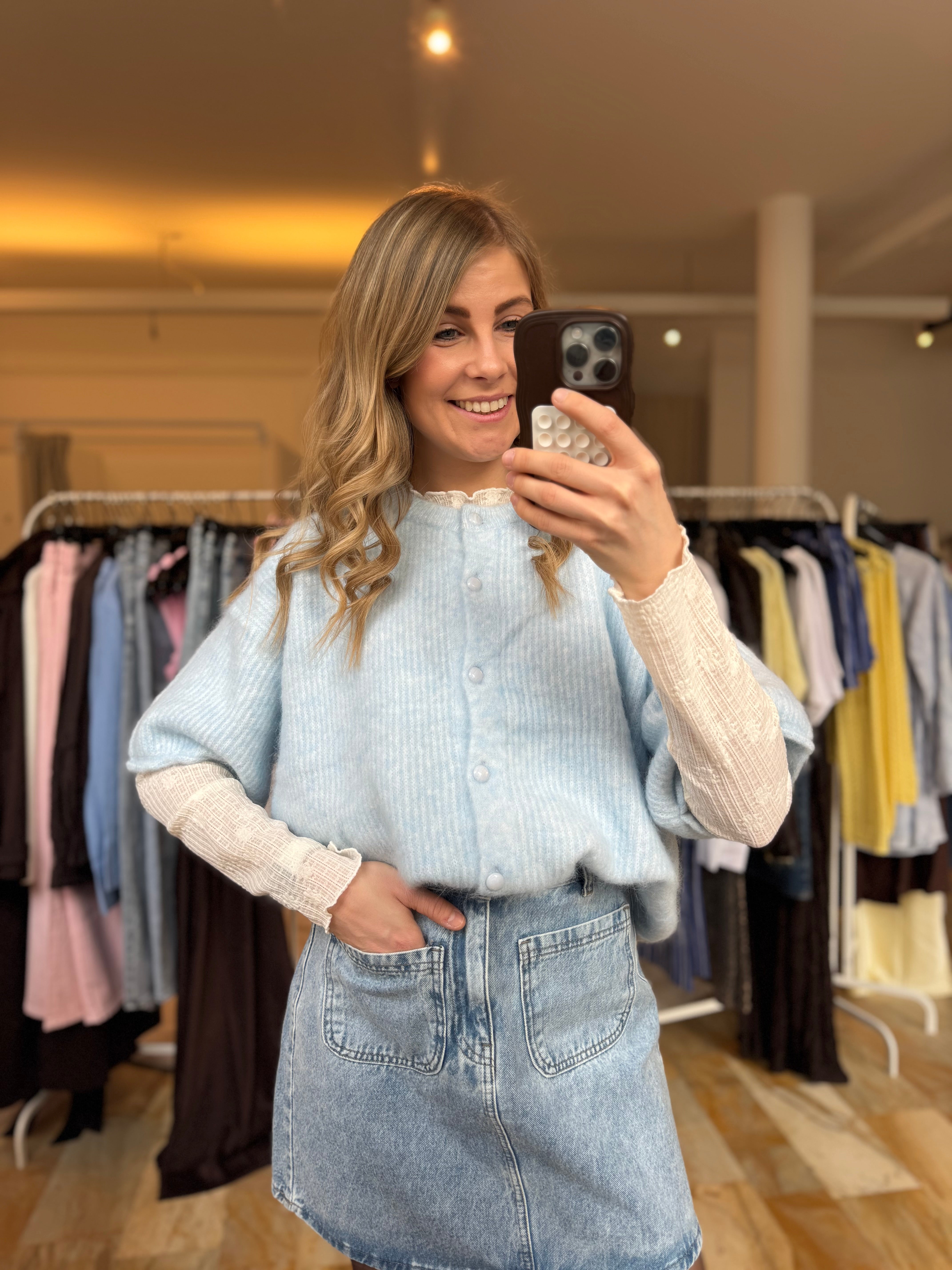 Strickcardigan Butter - Kurze Ärmel - verschiedene Farben