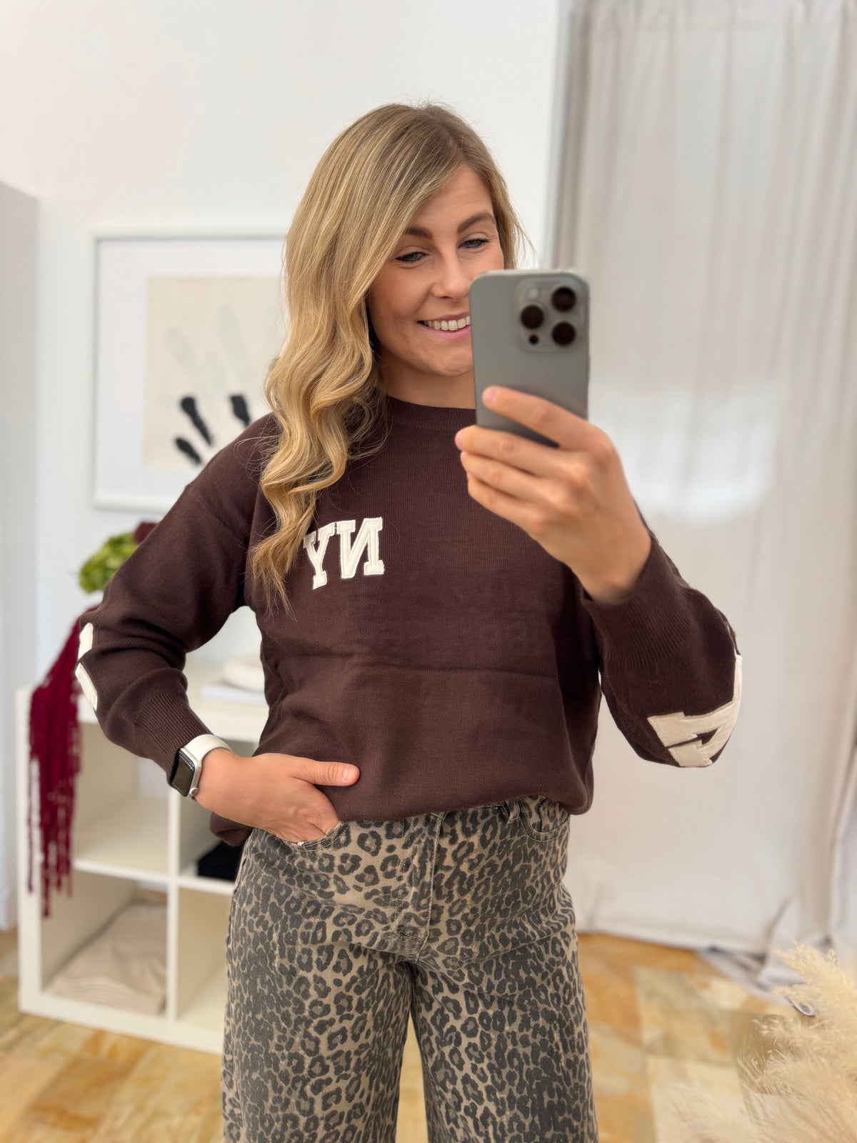 Sweater New York - braun