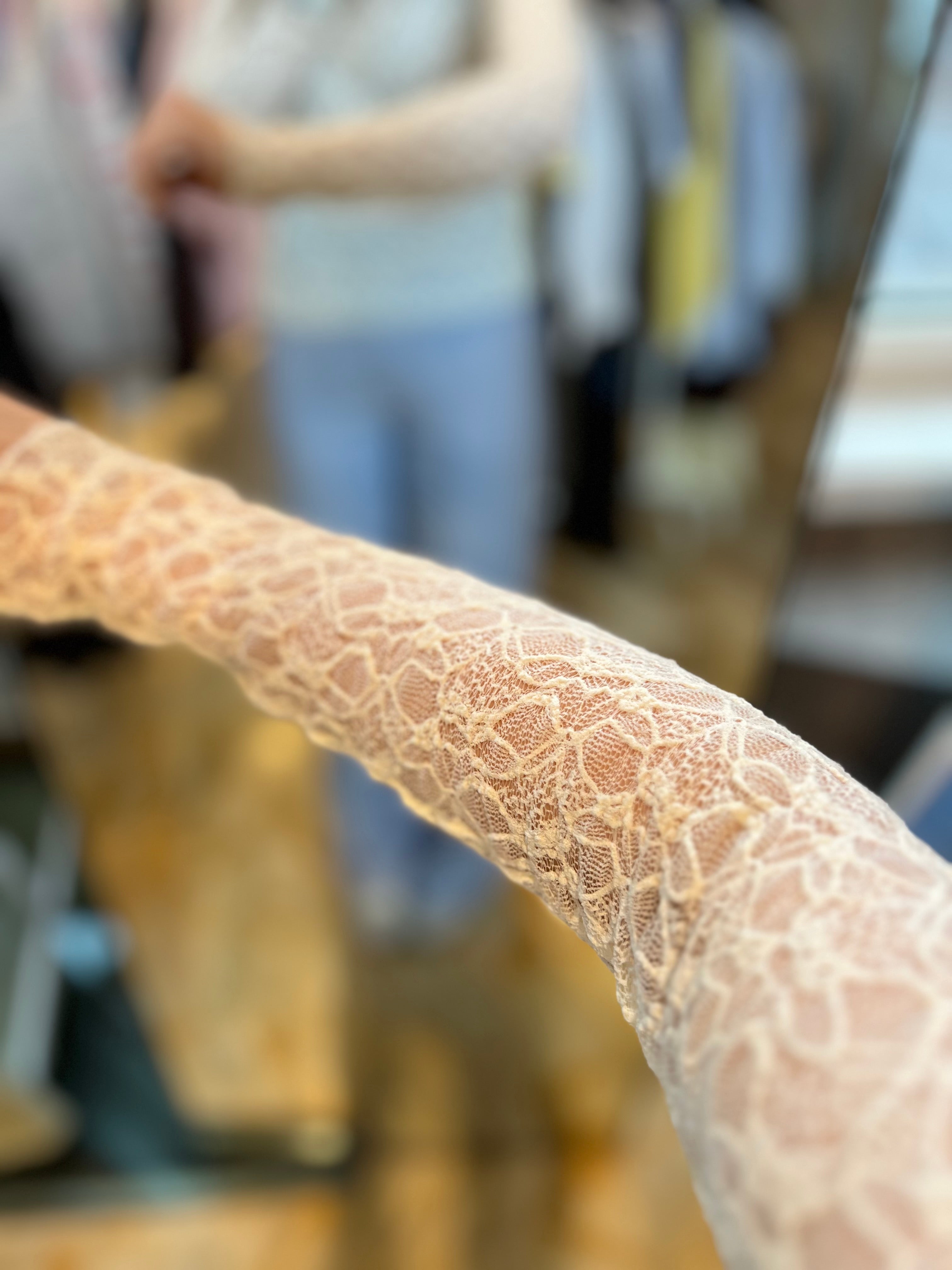 Langarm Spitzenshirt - beige