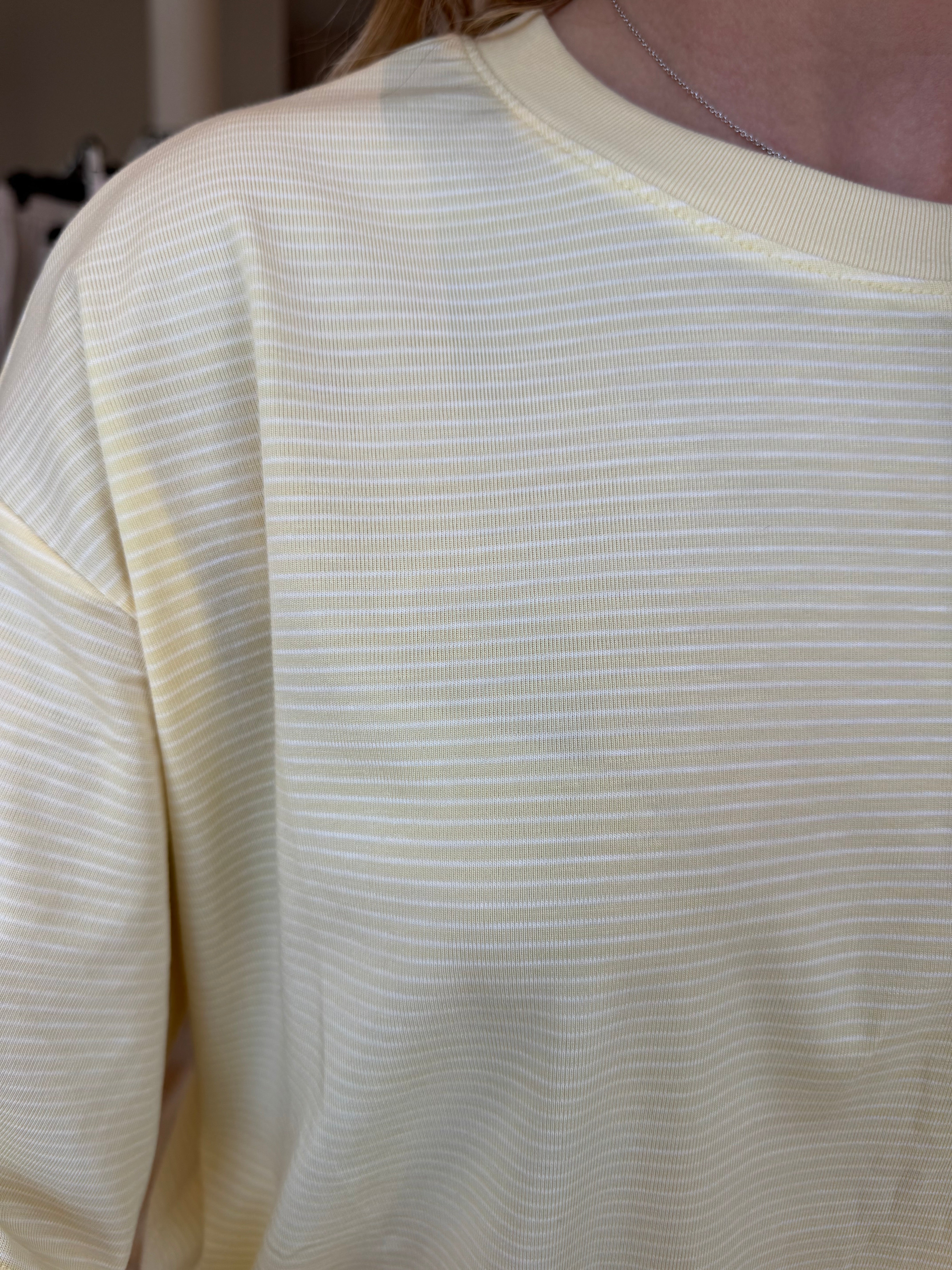 T-Shirt Enzo - gelb mit Streifen