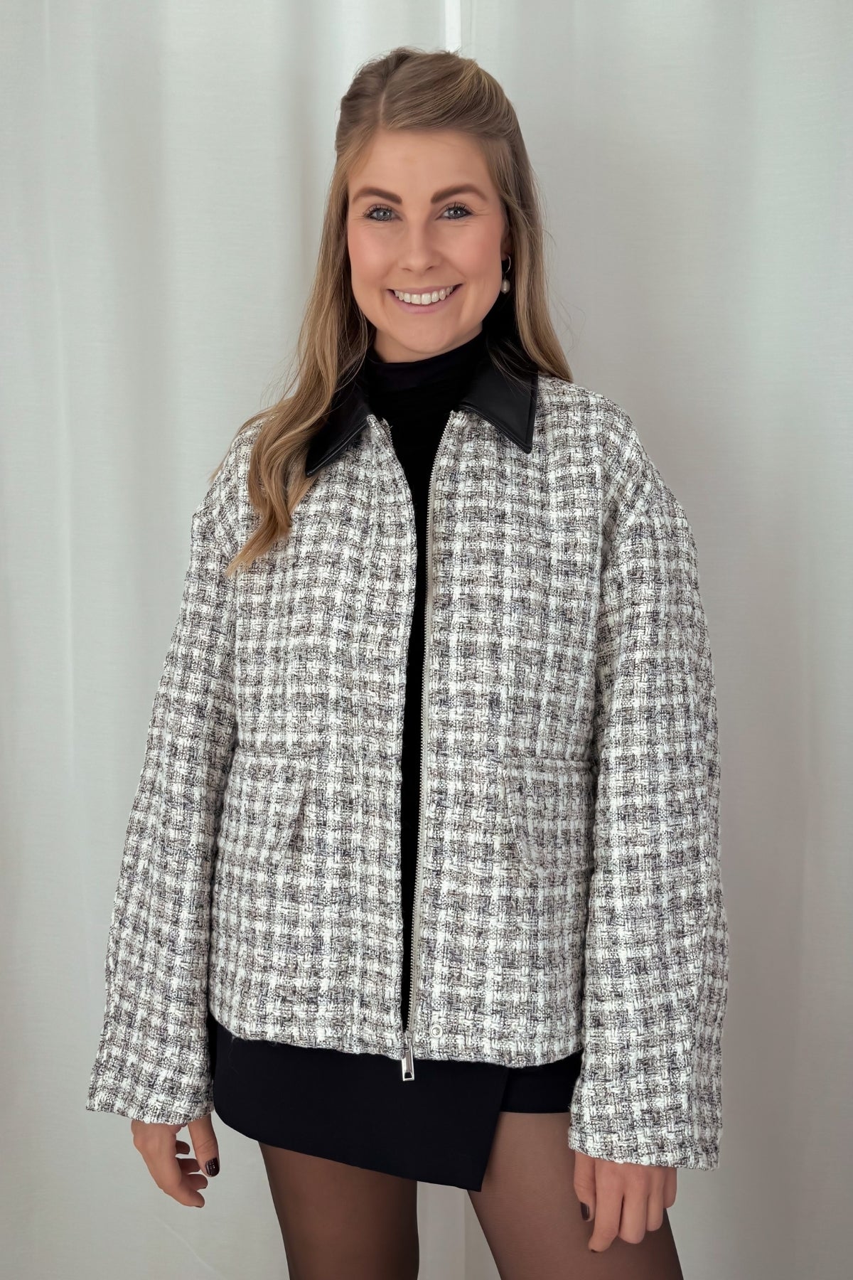 Jacke Xina - schwarz meliert