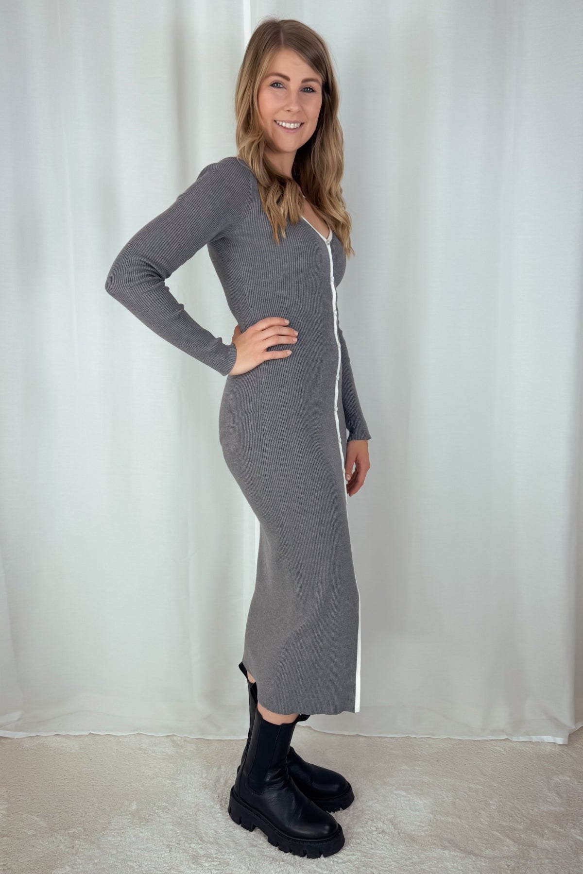 Strickkleid Yante - grau
