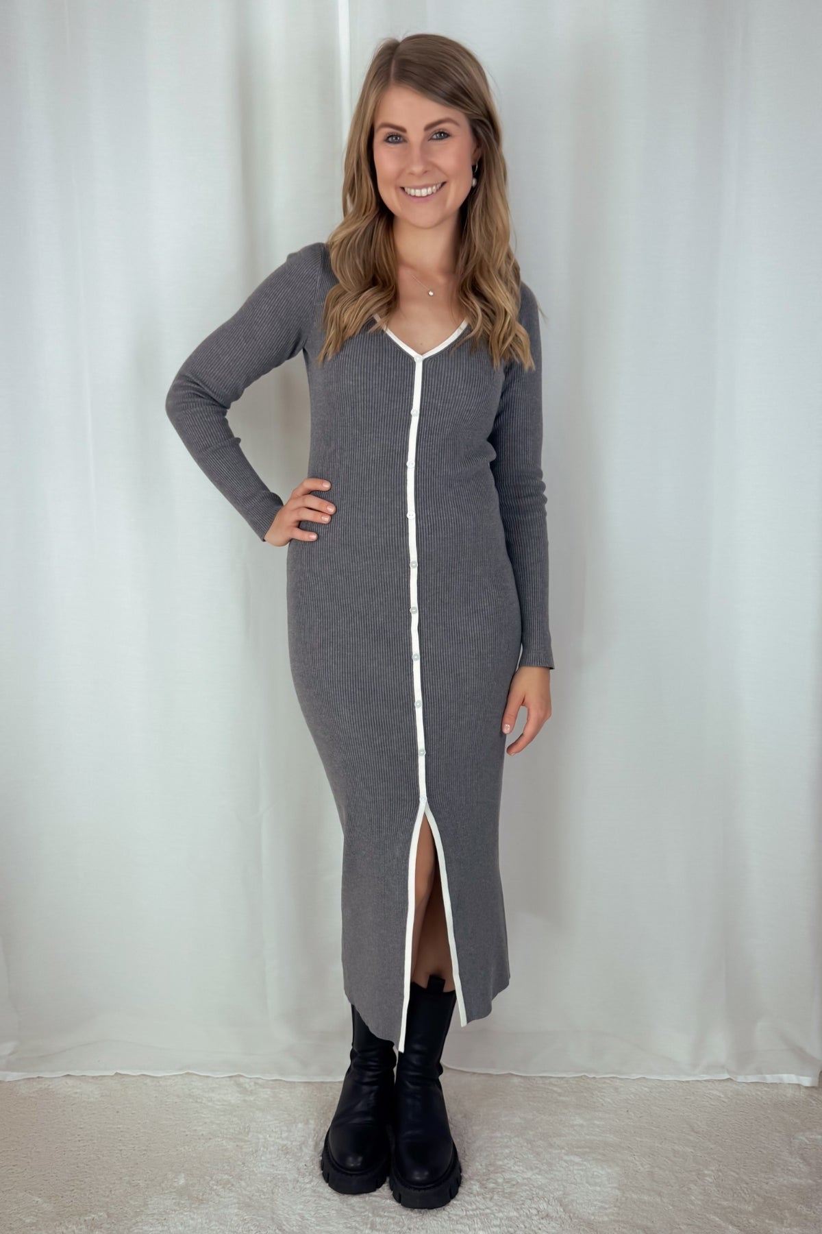 Strickkleid Yante - grau
