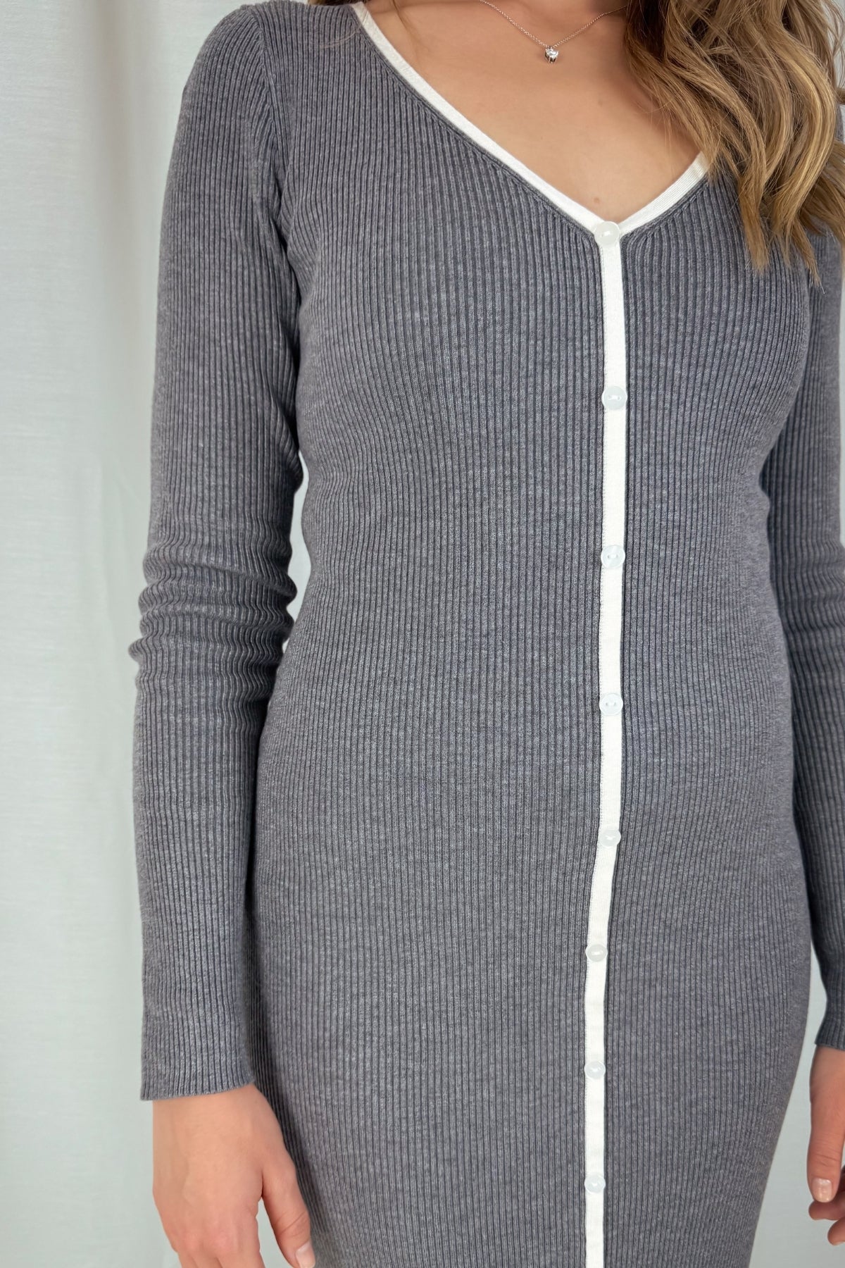 Strickkleid Yante - grau