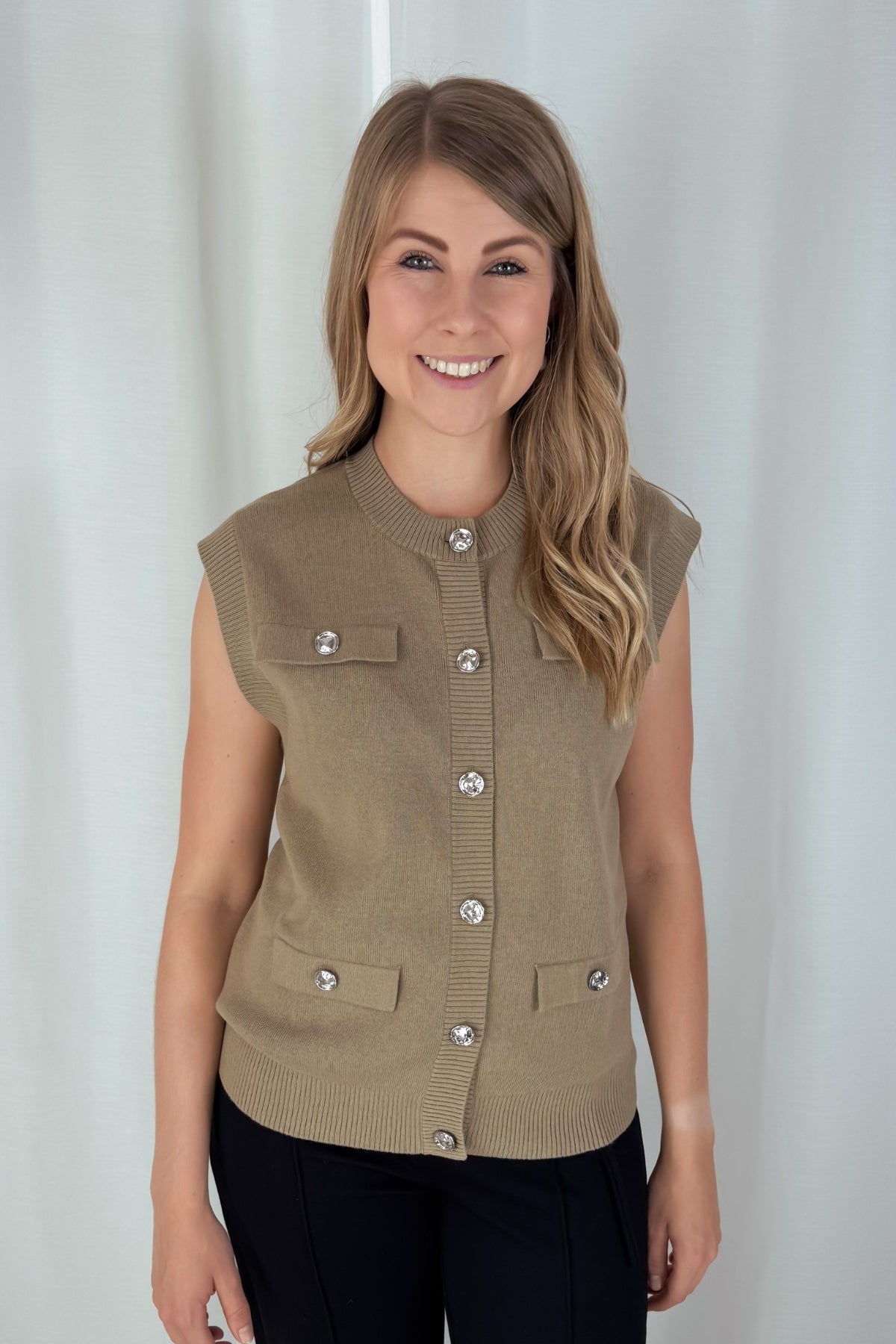 Strickweste Ursina - beige