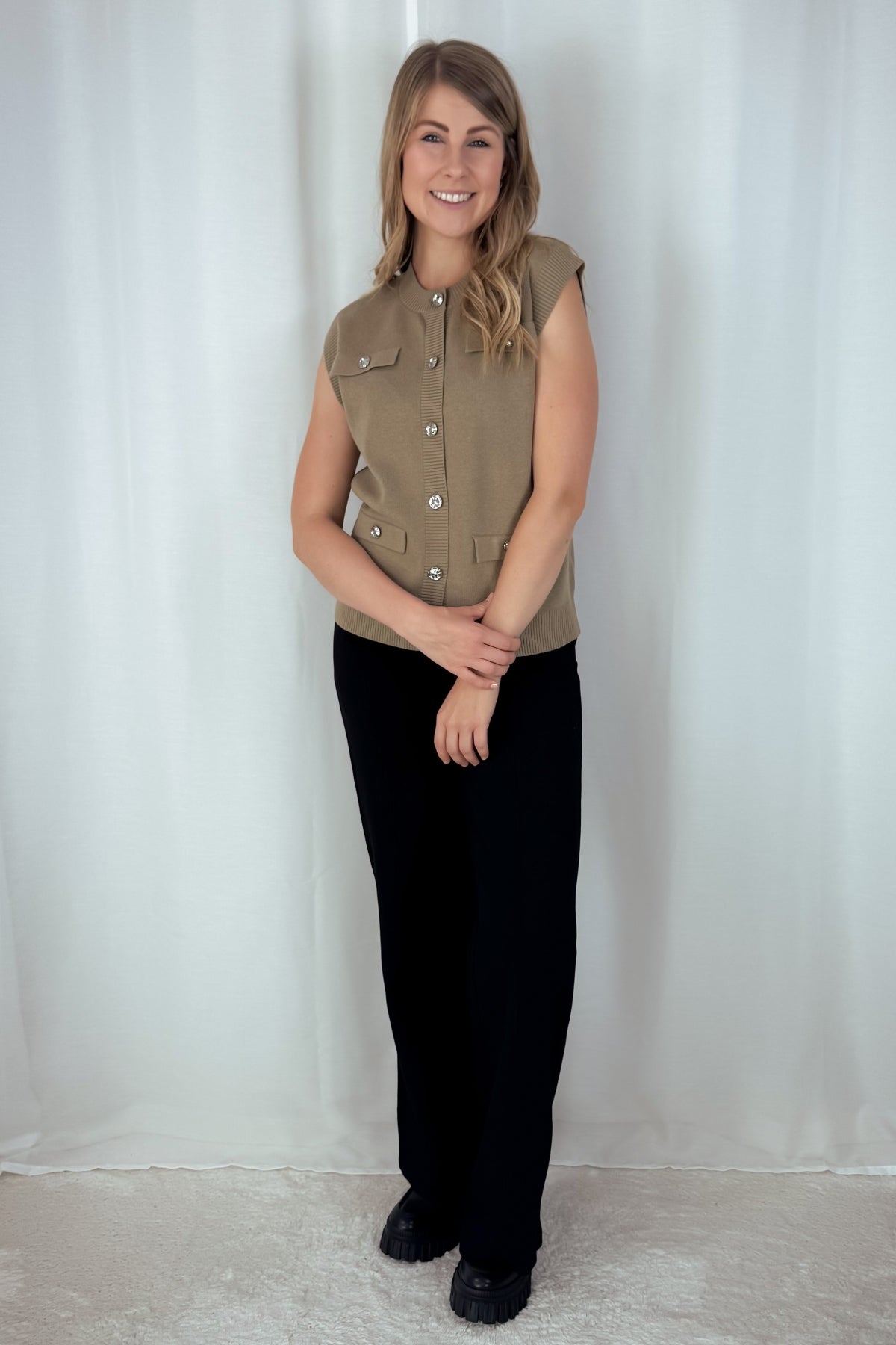 Strickweste Ursina - beige
