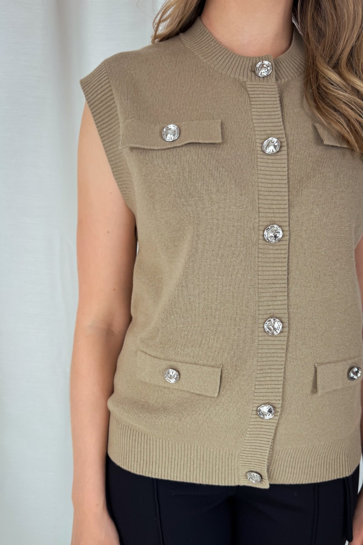 Strickweste Ursina - beige