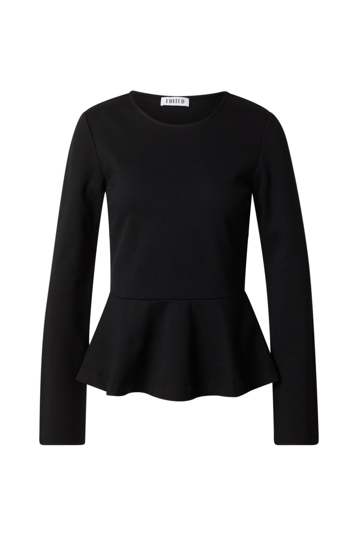 Shirt mit Schößchen - schwarz